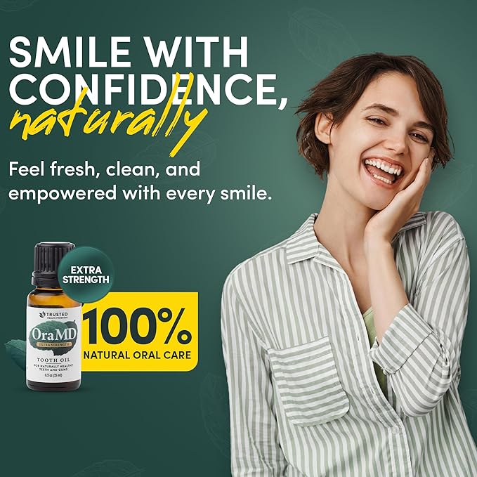 OraMD 4-in-1 Extra Strength Tooth Oil - Clinically Tested Gum Disease Treatment, Gingivitis Treatment and Sensitive Teeth and Gums - All-Natural (1 Pack)