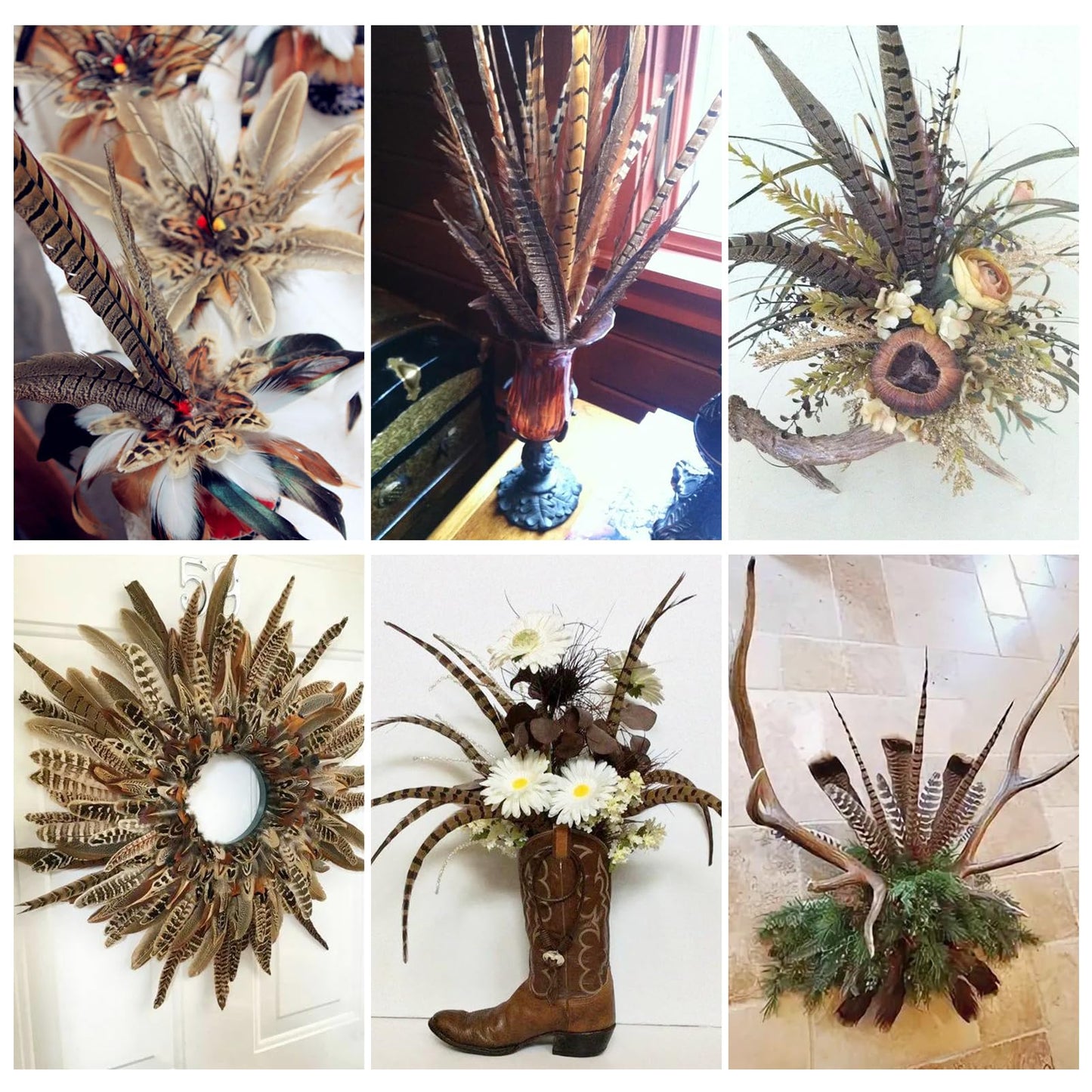 MAOFENG 12pcs Natural Feathers Female Ringneck Pheasant Tails Feathers 8-10inch 20-25cm for Crafts Wedding Party Performance Home DIY Decoration,Female Pheasant Feathers