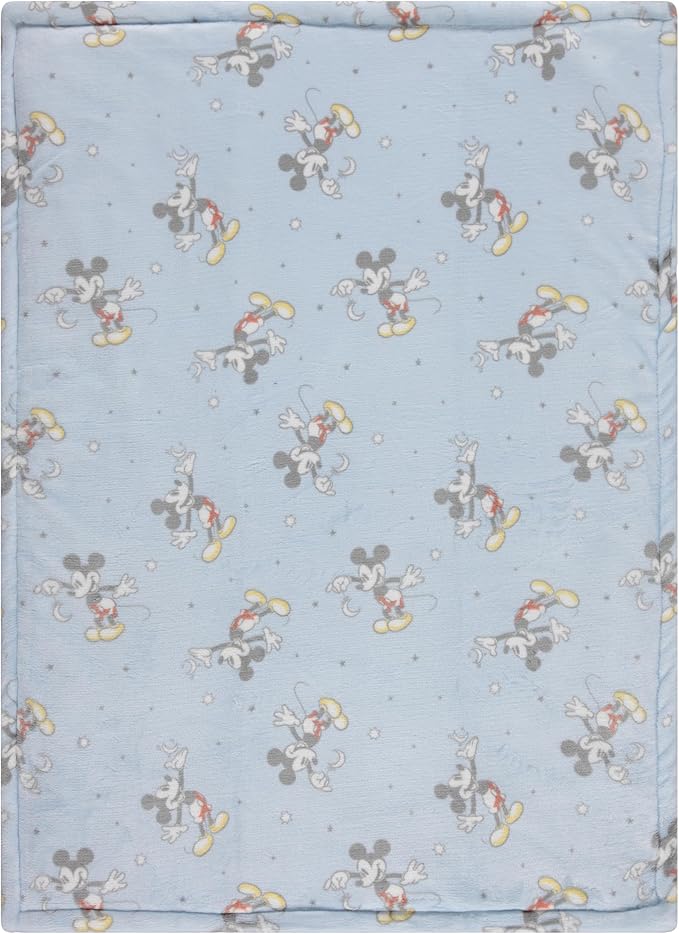 Disney Mickey Mouse, Minnie Mouse, Winnie The Pooh, Lilo and Stitch 2-Ply Infant Blanket - Soft Fleece with Polyfill - Cozy and Warm Baby Blanket for Baby Boys and Girls, 30x40 Inches