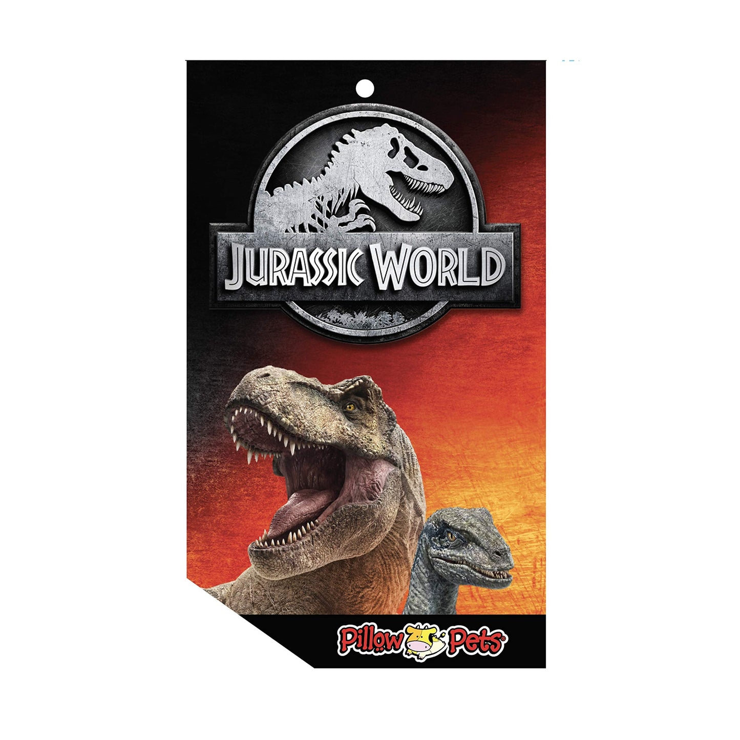 Pillow Pets 16” Blue Velociraptor Stuffed Animal, Jurassic World Dinosaur Plush Toy