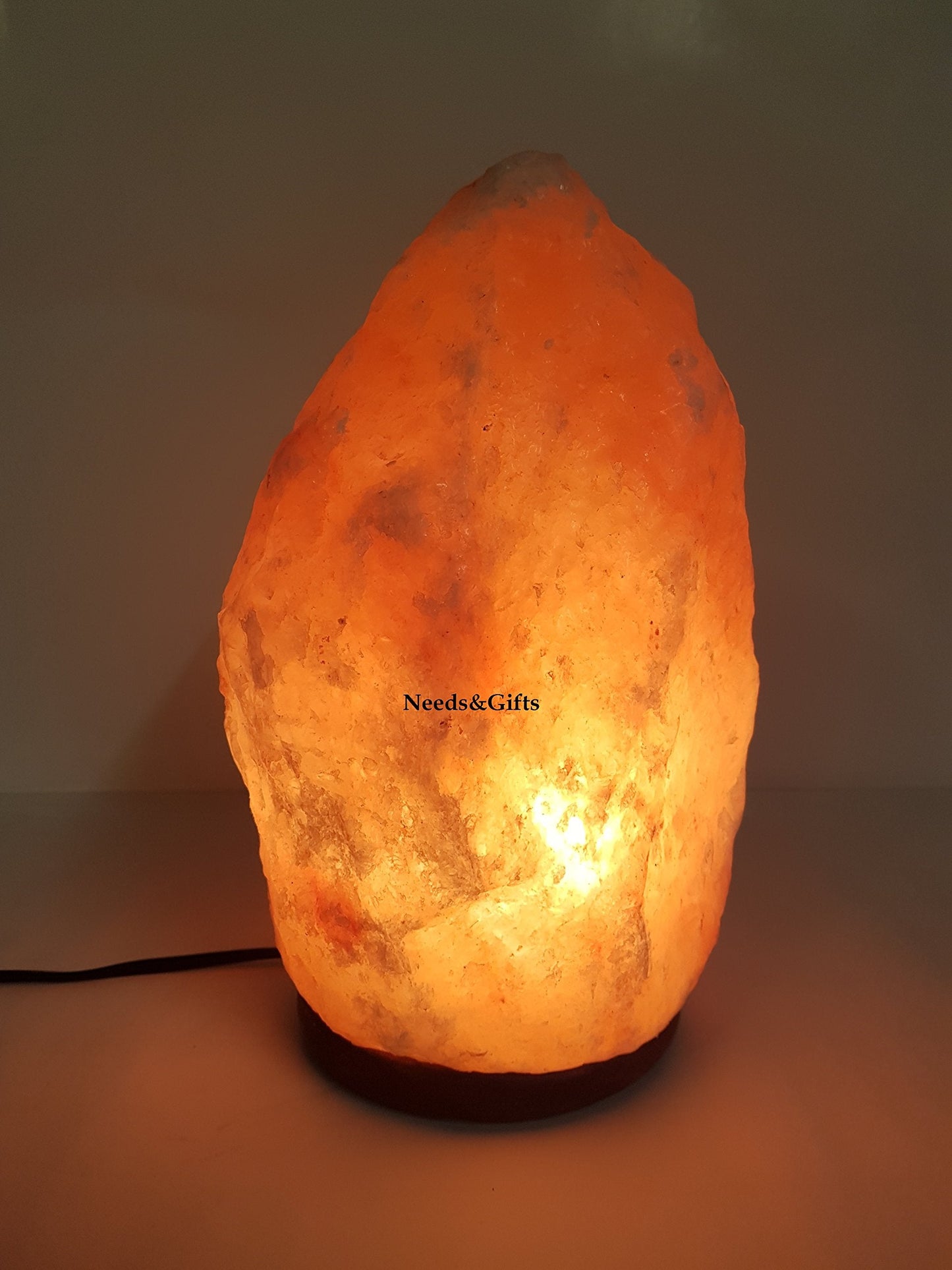 Himalayan Dimmable, Natural Himalayan Crystal Rock Salt Lamp Pink Light, Hand Crafted Wooden Base Direct from Foothills of The Himalayas Home Decor, Night Light & Gifts
