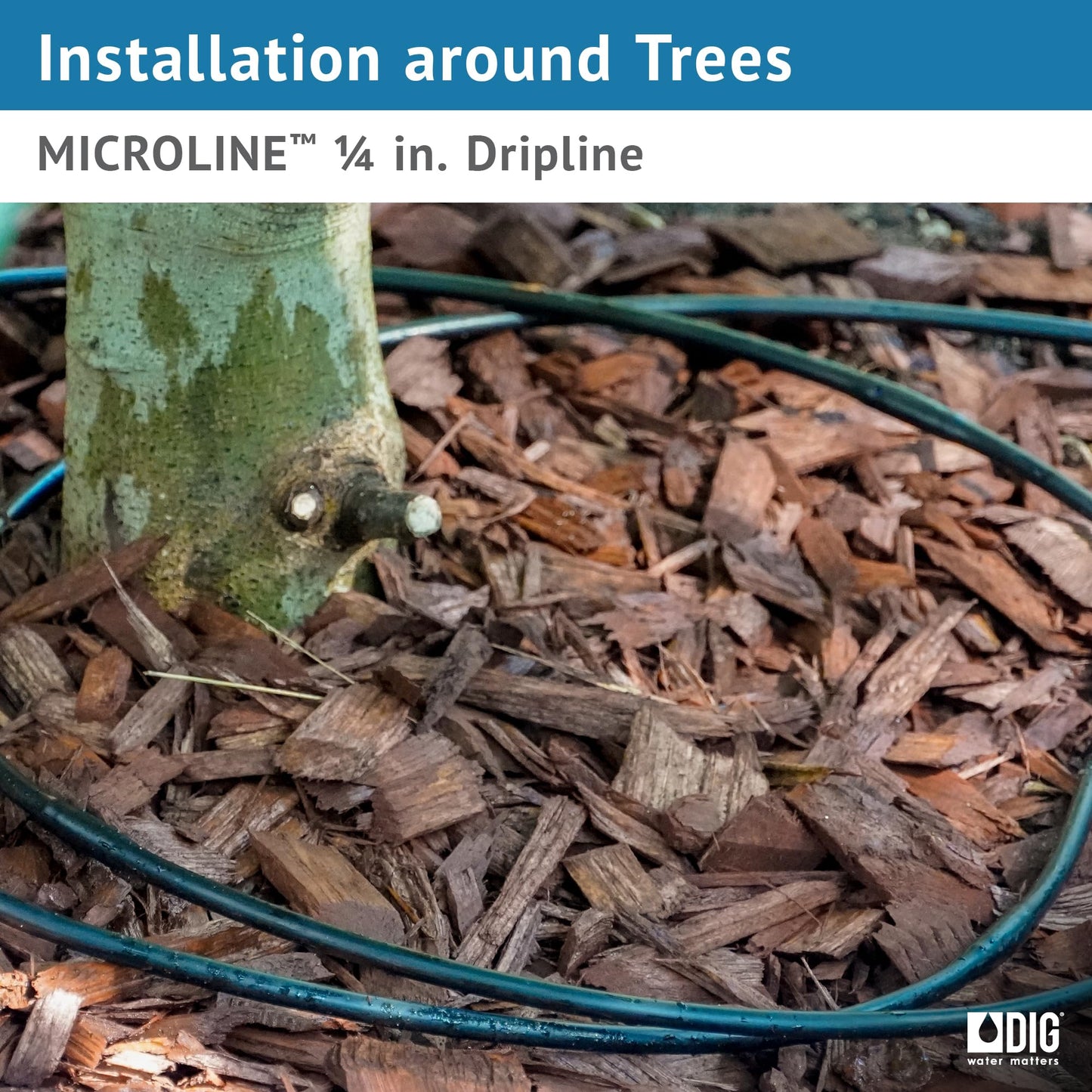 DIG ML-109, 100', ¼" MICROLINE Dripline - 9” Spacing, Color Black – UV Protected Drip Line