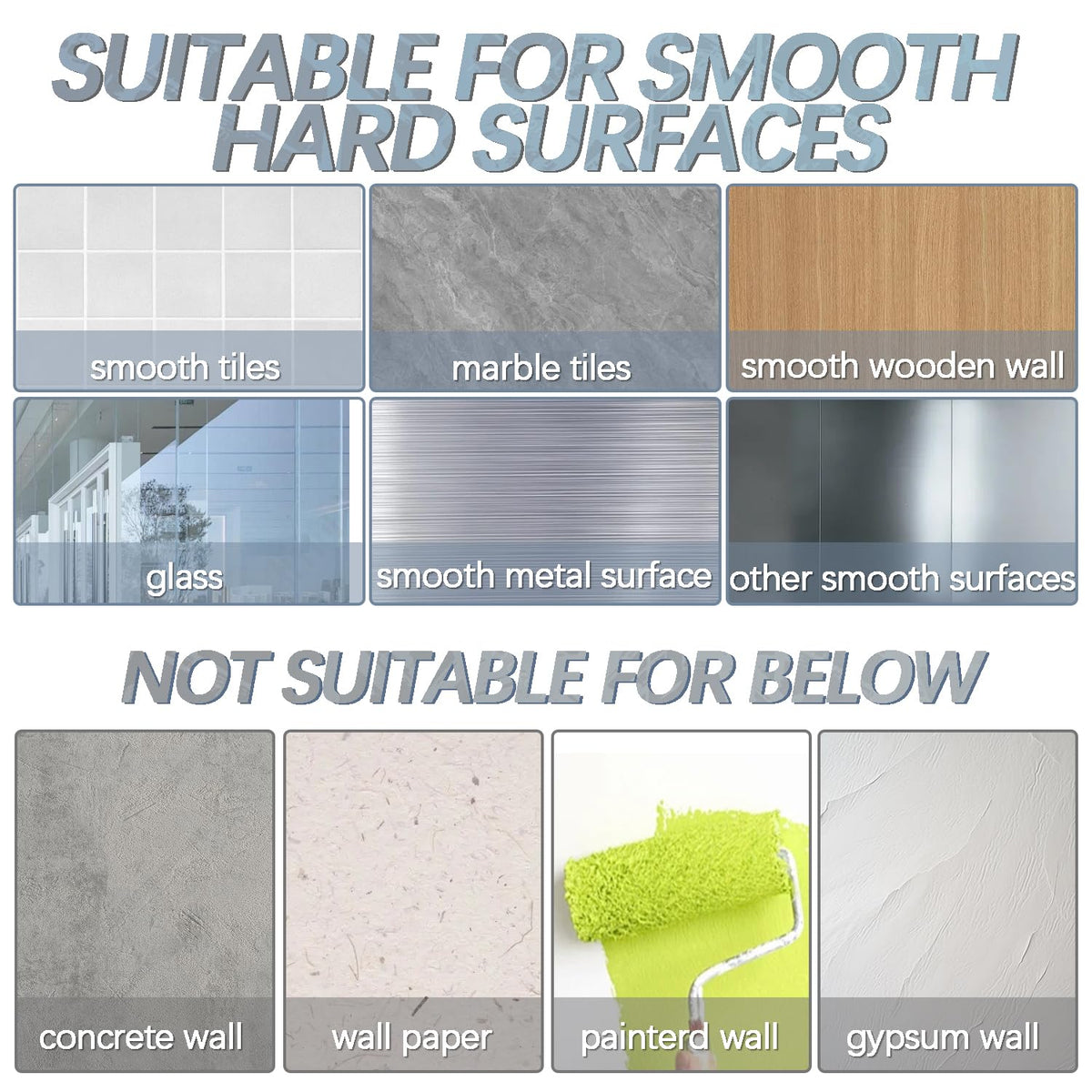 8 Pack Self Adhesive Broom Holder Wall Mount (8 Count)