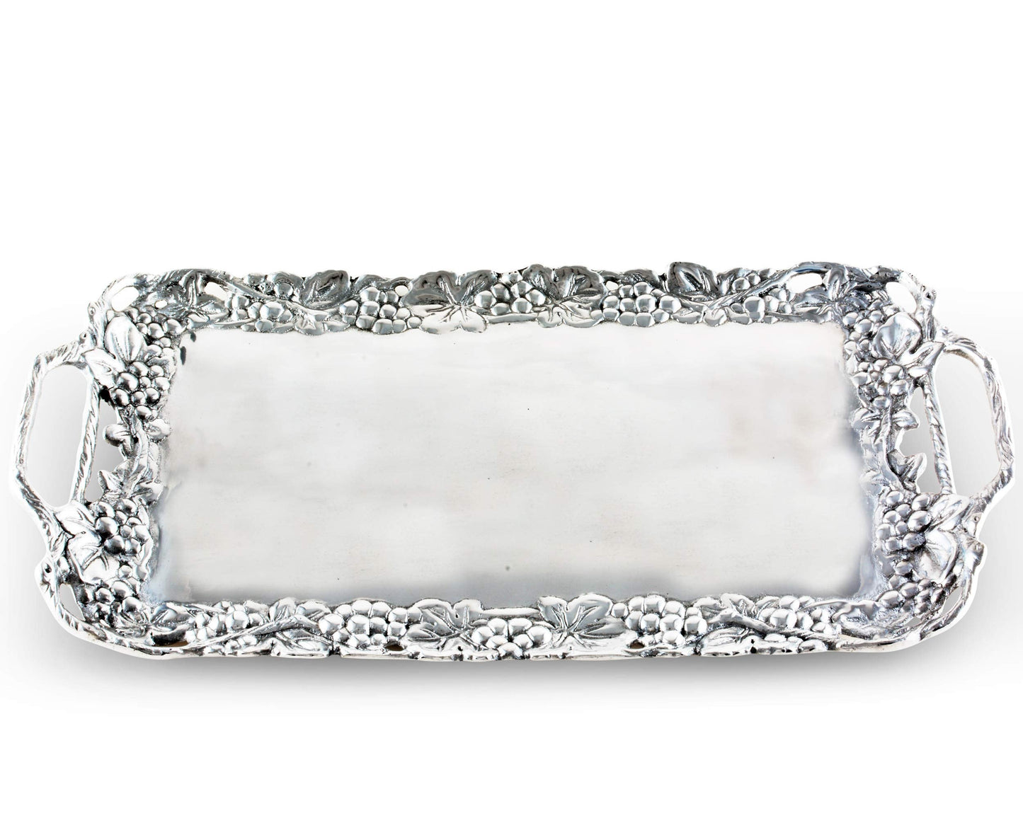 Arthur Court Designs Metal Aluminum Grape Decorative Serve Ware Serving Tray/Platter 21 inch x 10 inch