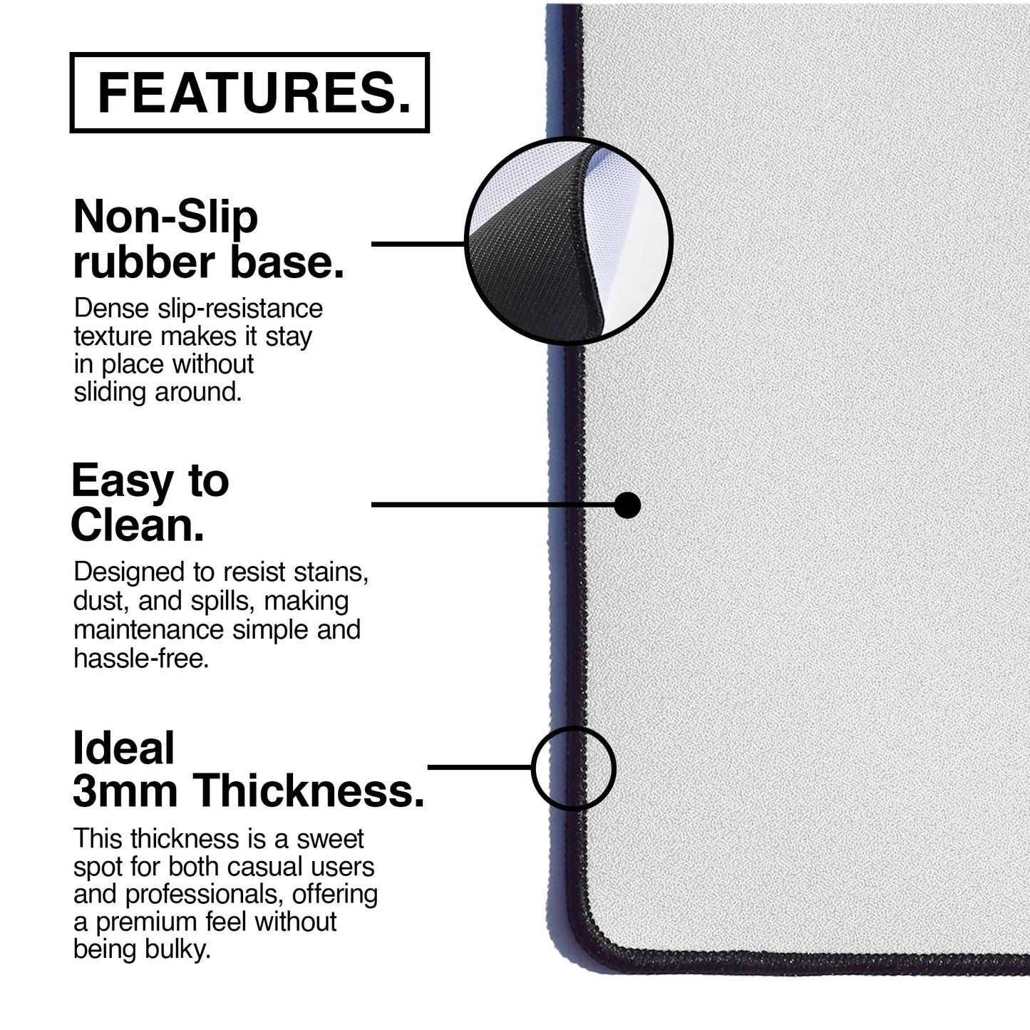 MPCO. Real Tree Large Gaming Desk Pad - 36" x 17" Aeroglyde Fabric Edge Orange – Without Logo Desk Mats - Non-Slip, Washable, Smooth Glide for Precision Gaming & Work