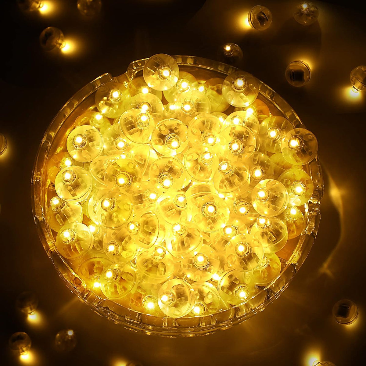 ZGWJ 200PCs Mini Led Lights,Led Balloons for Party Decorations Neon Party Paper Lantern Easter Eggs Birthday Party Wedding Halloween Christmas Decoration