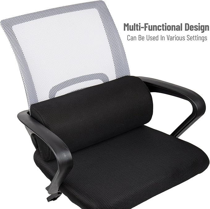 Mind Reader Foot Rest, Foot Stool, Under Desk at Work, Ergonomic, Adjustable, Office, Foam, 7.5" L x 16.75" W x 3.75" H, Black