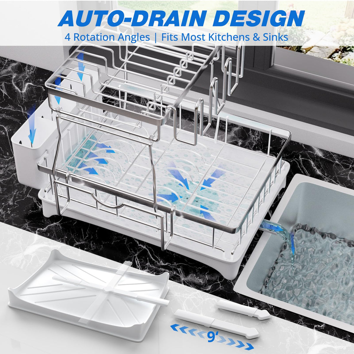 2 Tier Dish Drying Rack