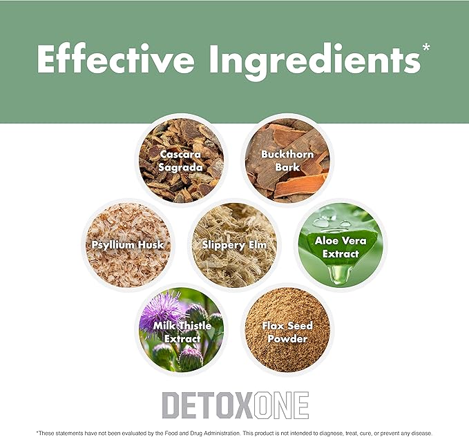 NutraOne DetoxOne 30 Day Extra Strength Detox Cleanse Supports Healthy Digestive Function And Weight Loss| Promotes Detoxification, Increases Energy & Improves Nutrient Absorption*
