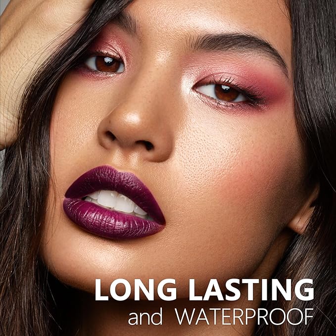 Nude Berry Pink Lipstick 3Pc Long Lasting Lipsticks for Women Pigmented Smudgeproof Transferproof Vegan Cruelty Free Lip Color, A61/66/44