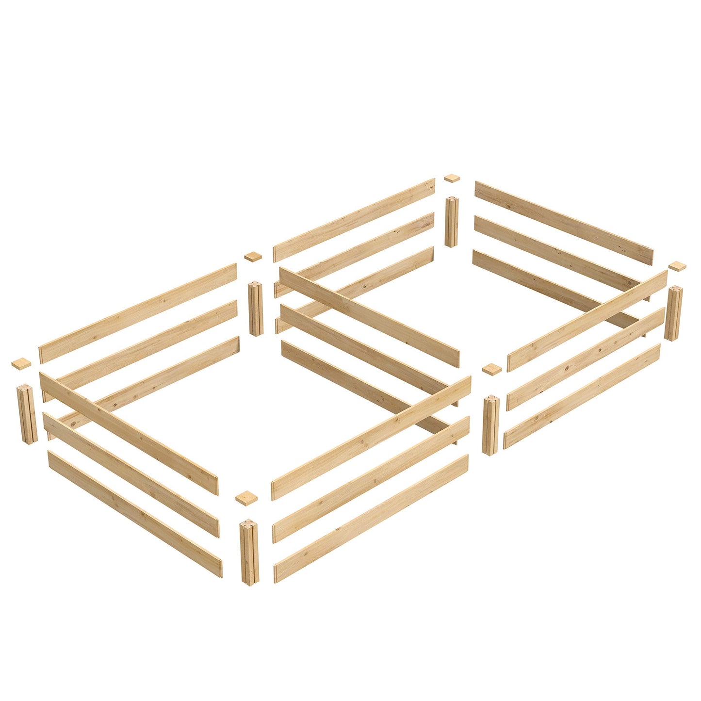 Greenes Fence Classic Cedar Raised Garden Bed, 4' x 8' x 10.5" (1/2" Thick) - Made in USA with North American Cedar