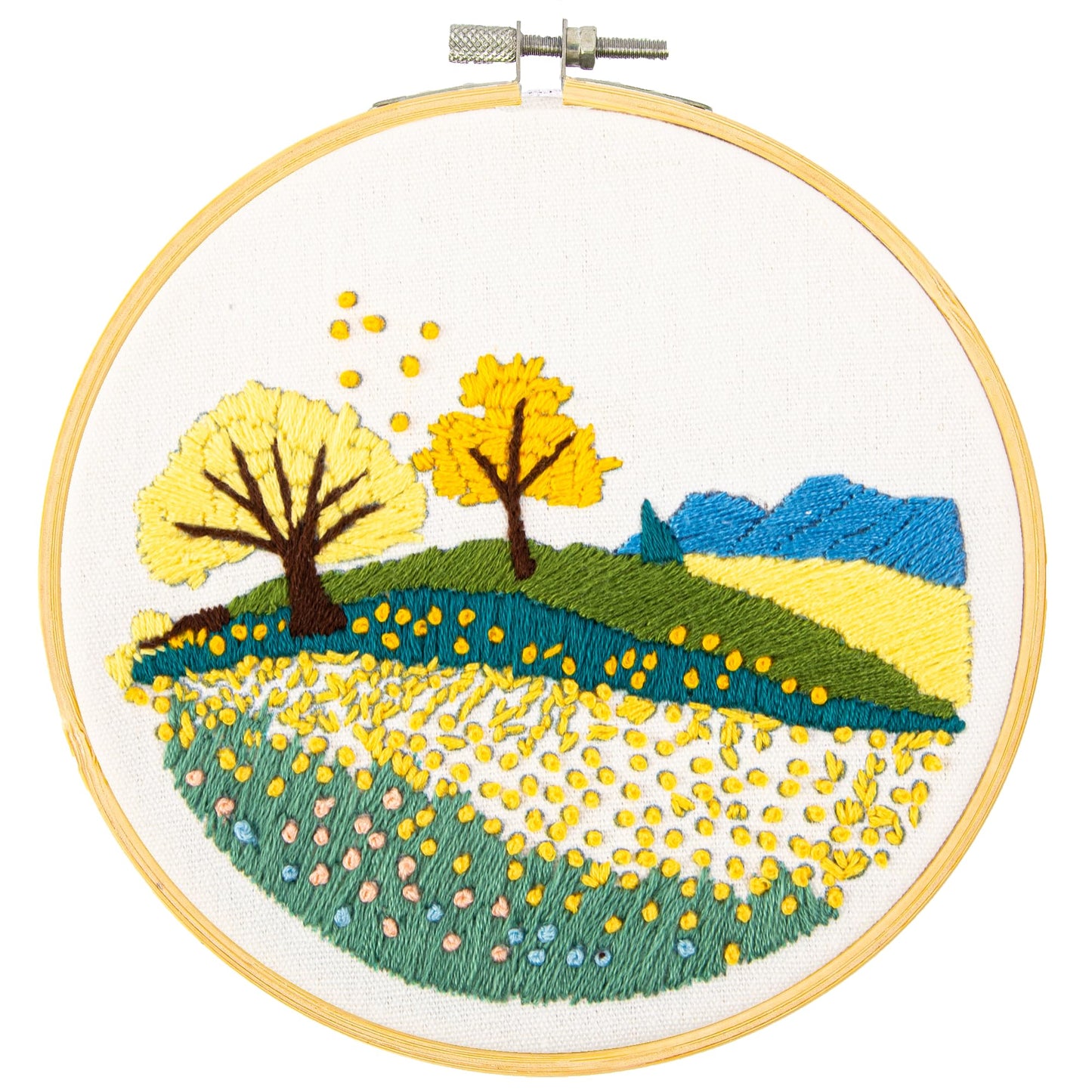 DIAMOND DOTZ Kits - Embroidery Autumn Fields: A Perfect Embroidery Kit for Beginners and Adults to Create Stunning Seasonal Designs with This Easy-to-Use Embroidery Kit