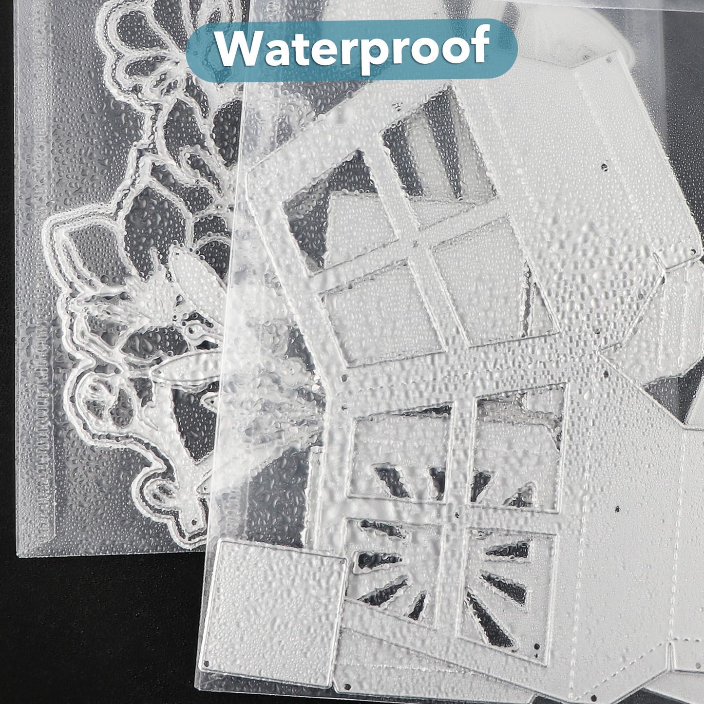 Briartw 50 Pack Storage Envelopes,Clear 7x9.4" Resealable Plastic Envelopes Pockets for Cutting Dies Stencil Crafts Organizer Holder,Storage Bag for Clear Stamp,Die Cuts,Scrapbook Paper,Photos