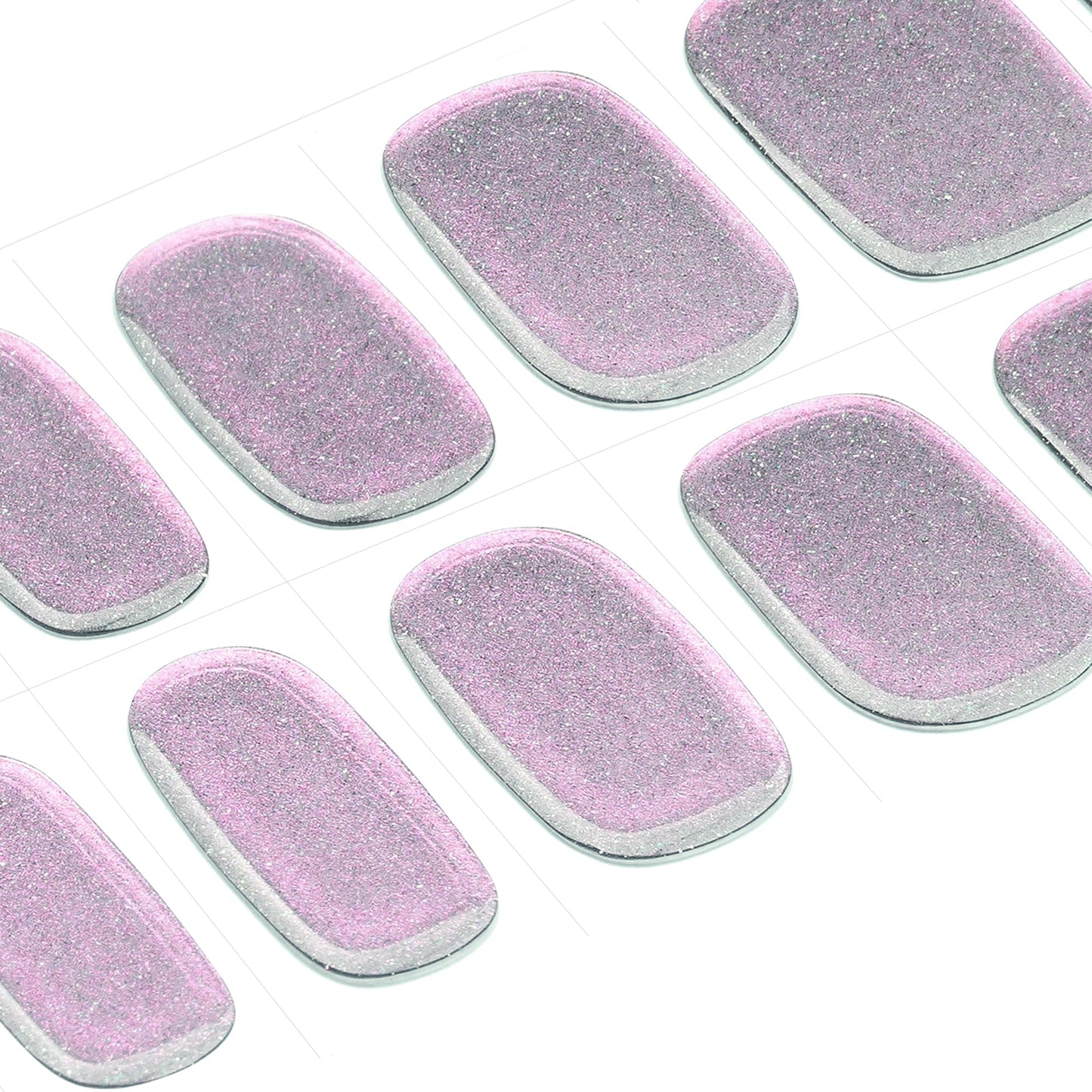 DANNI & TONI Semi Cured Gel Nail Strips Holographic Rainbow Laser Glitter Gel Nail Wraps 28 Stickers | Iridescent Charm