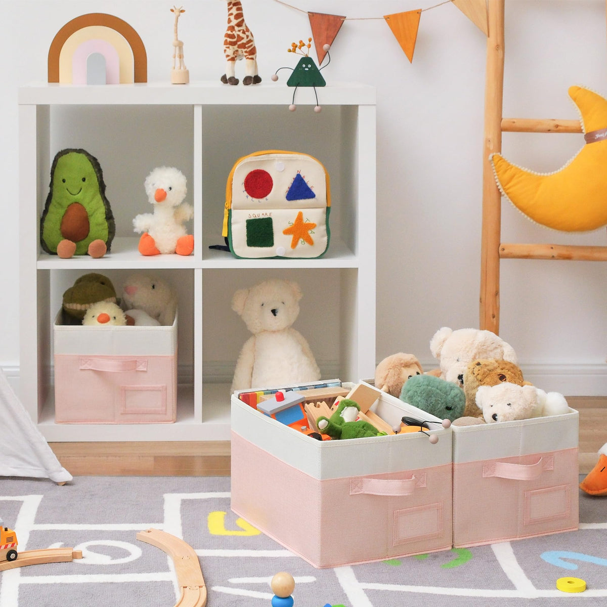 Closet Storage Bins with Label (3 Count)