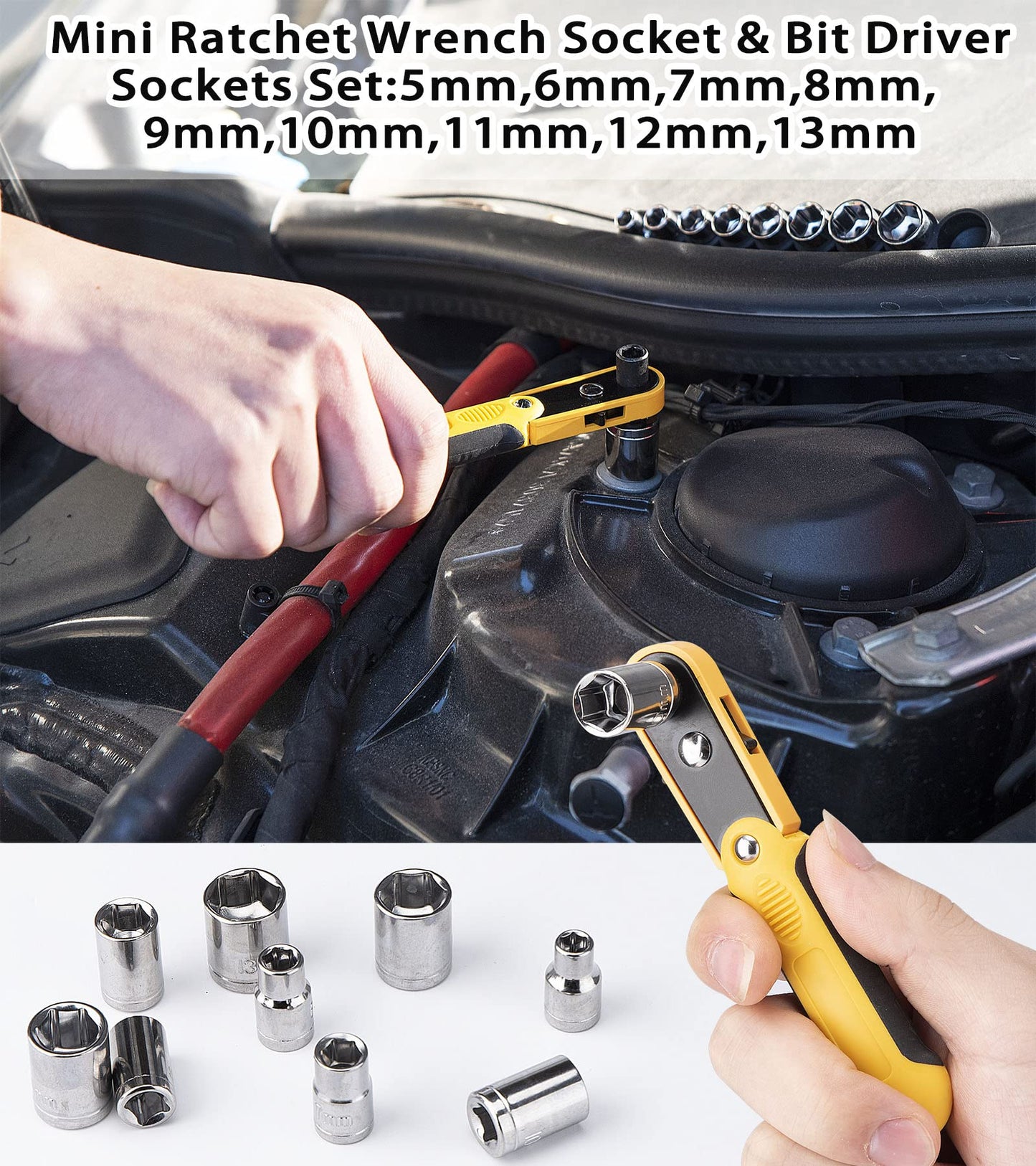 DOWELL Tool Set, Auto Repair Household Tool Kit with Socket, Wrench, Screwdriver, Bits Set and Plastic Toolbox Storage Case, HYT128 (128 Pieces)