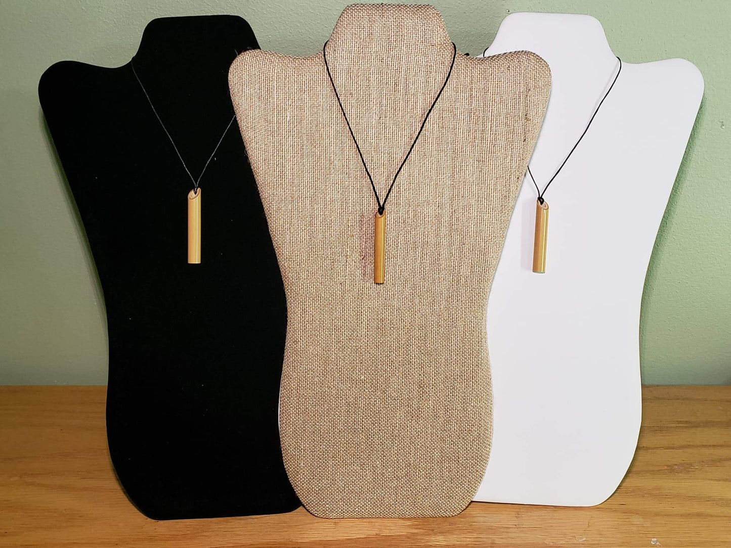 3-Pack Stress Straws Bamboo Natural Mindful Breathing Necklaces For Meditation And Anxiety