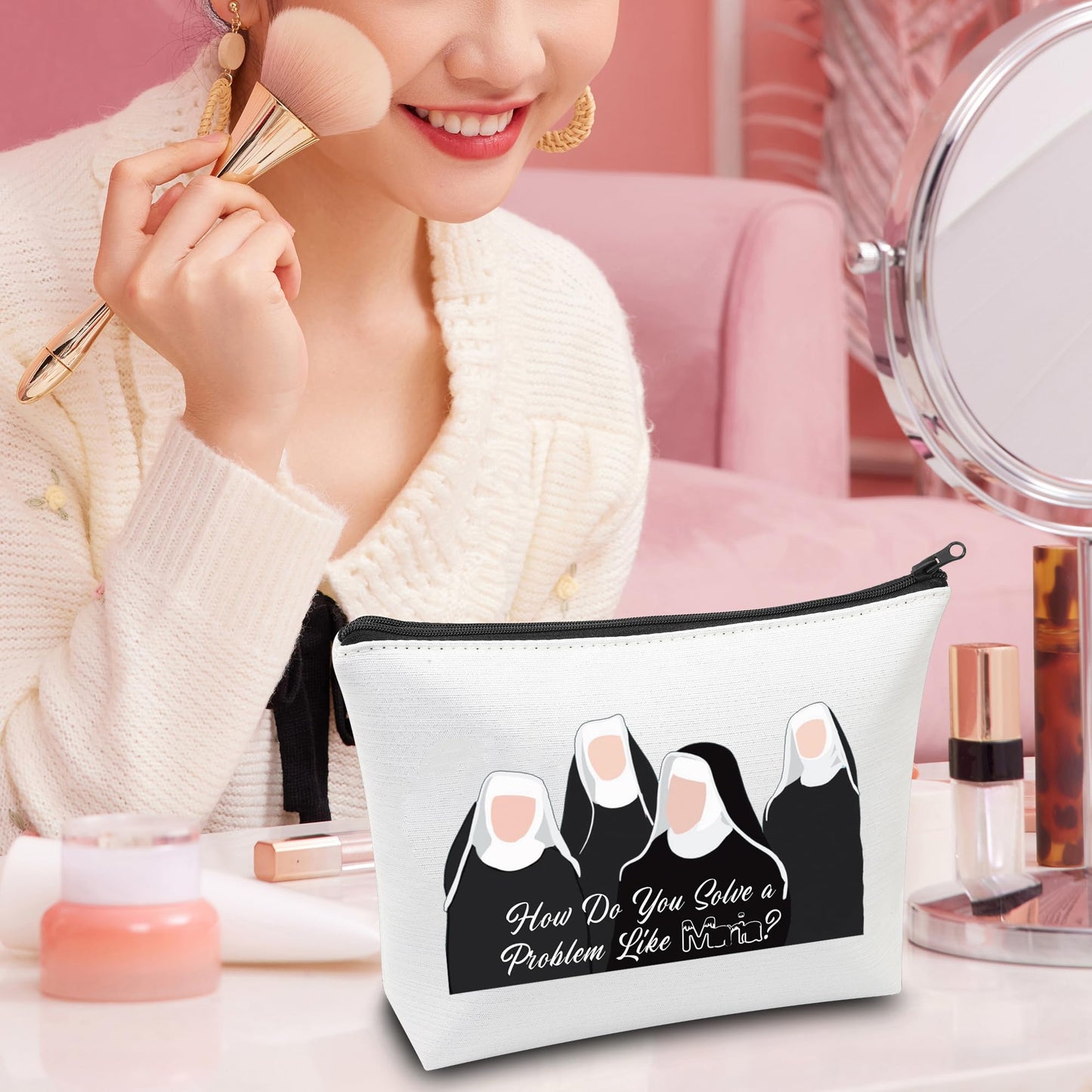 CMNIM Musical Makeup Bag How Do You Solve a Problem Like Quote Musical Theatre Gifts For Musical Fans Accessory Pouch