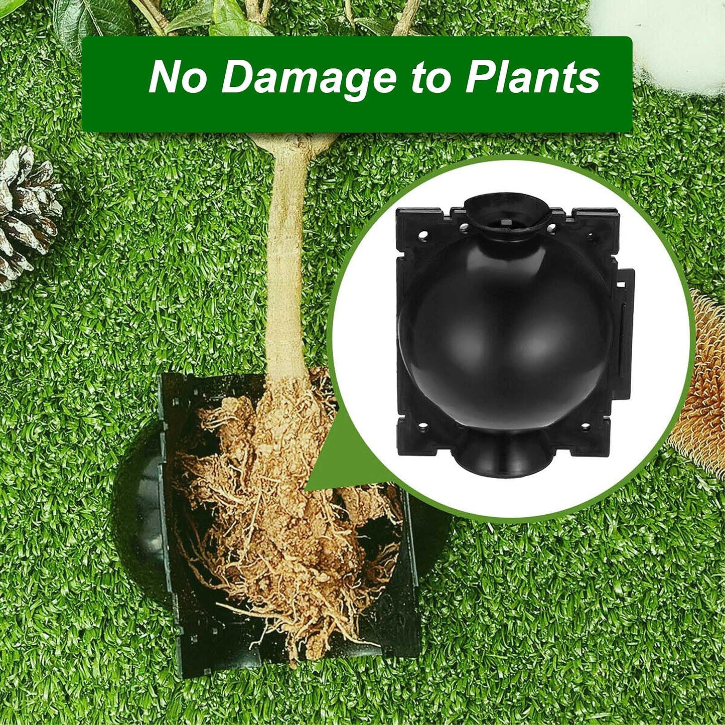 EATHEATY 30 Pcs Air Layering Pods - Reusable Plant Root Growing Box - High Pressure Propagation Ball Grafting Device - Botany Root Controller for Various Plants Asexual Reproduction, Black