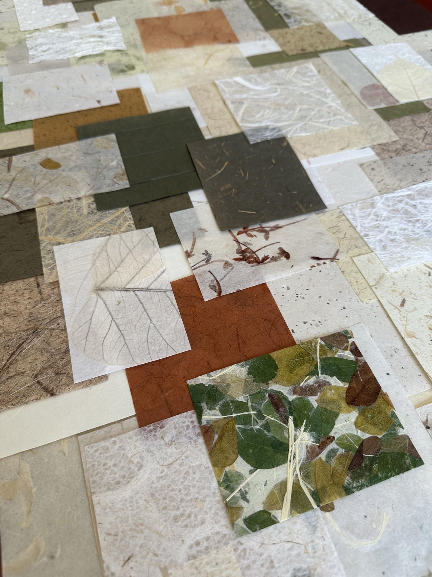 Kozo Studio - Mulberry Paper Scrap Pack Garden Grove Edition (100 Unique Pieces) | Premium Decorative Paper for Scrapbooking, Card Making, Collage, Mixed Media Crafts, and DIY Projects