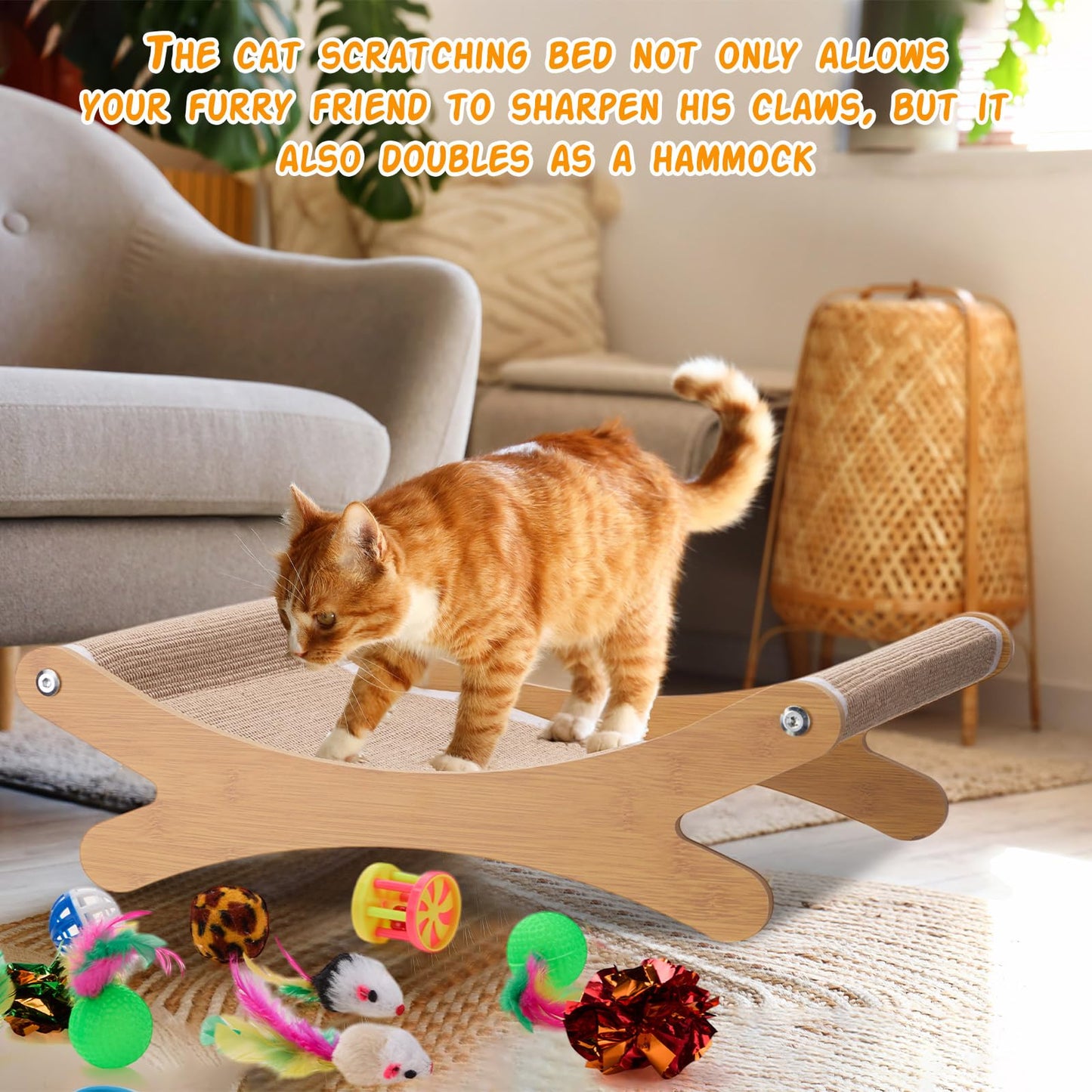 Seenelling 25 Pcs Kitten Starter Kit for Indoor Cats Include Cat Scratching Post, Sisal Scratcher Bed, Brushes, Nail Clipper, Balls for Indoor Kittens Supplies Accessories Welcome Gift