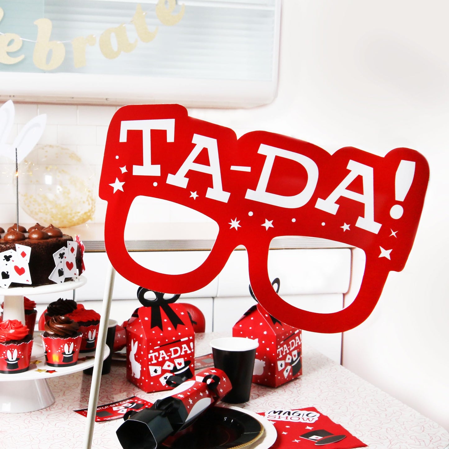 Big Dot of Happiness Ta-Da, Magic Show - Magical Birthday Party Photo Booth Props Kit - 20 Count
