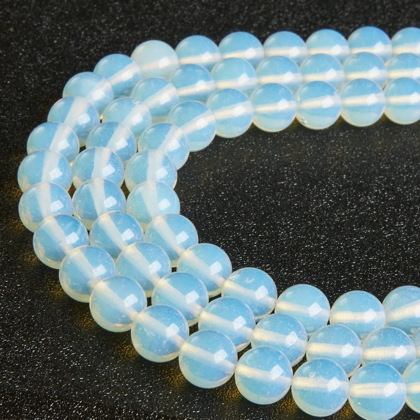 35pcs 10mm Natural Opal Beads Gemstone Beads Round Loose Beads for Jewelry Making