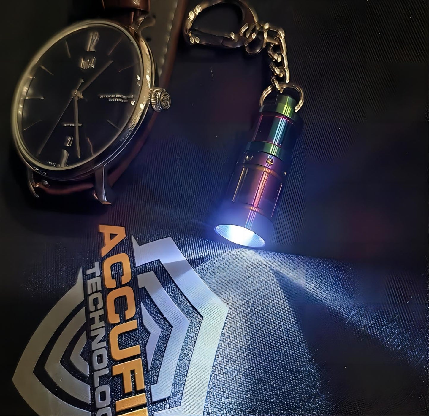 Nitefox e1 Smallest Keychain Flashlight Tiny Micro Mini Key Ring Light Bright Long Lifetime Waterproof for Everyday EDC Emergency Dog Walking Sleeping Reading Nice Gift (Colorful Stainless Steel)