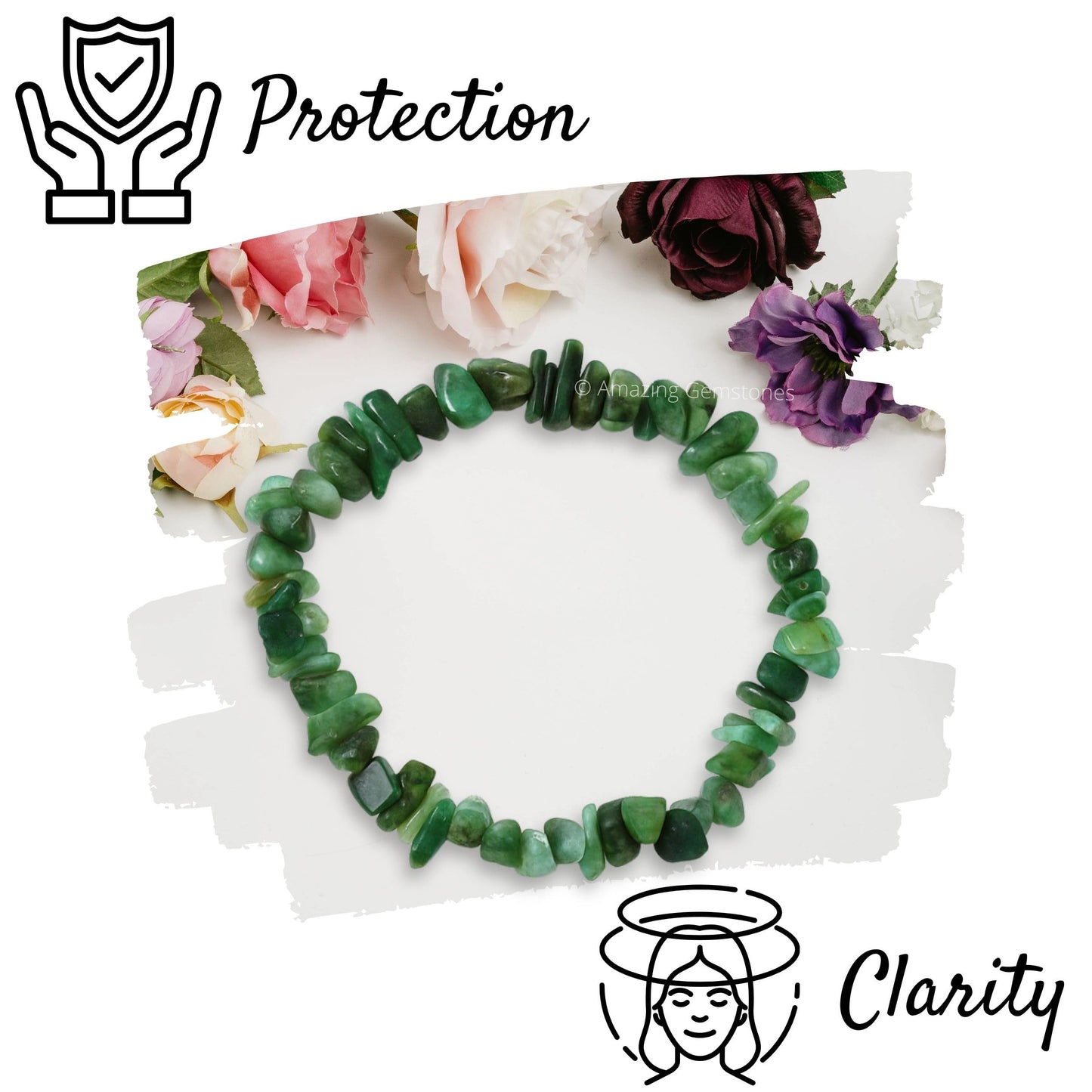 Amazing Gemstone Chips Bracelet (Emerald)