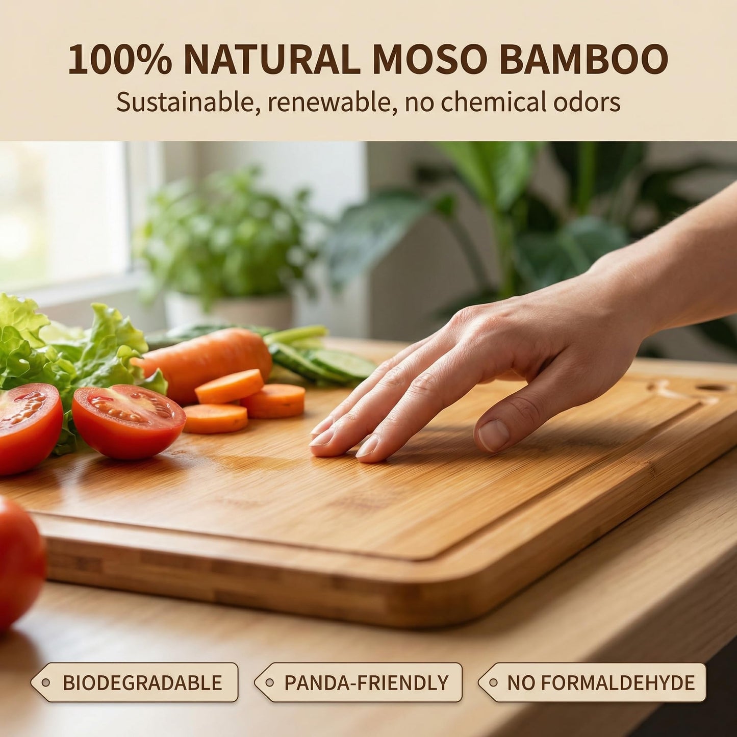 Deep-Carbonized Wood Cutting Board Set, HKKZYT 3 Pack Bamboo Chopping Boards for Kitchen with Side Handles, Charcuterie Board Juice Groove Knife-Friendly for Heavy Duty