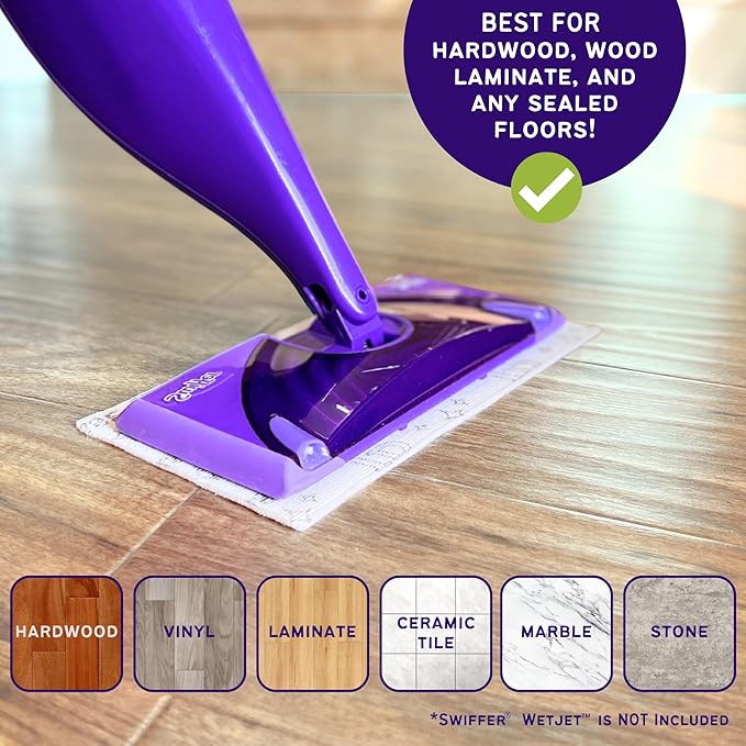 48 Pack Premium Microfiber Replacement Pads for Swiffer WetJet - Super Absorbent, Lint-Free, Durable-11"x5.5", Perfect Fit Swiffer WetJet Mop - Safe on Hardwood, Tile, Vinyl