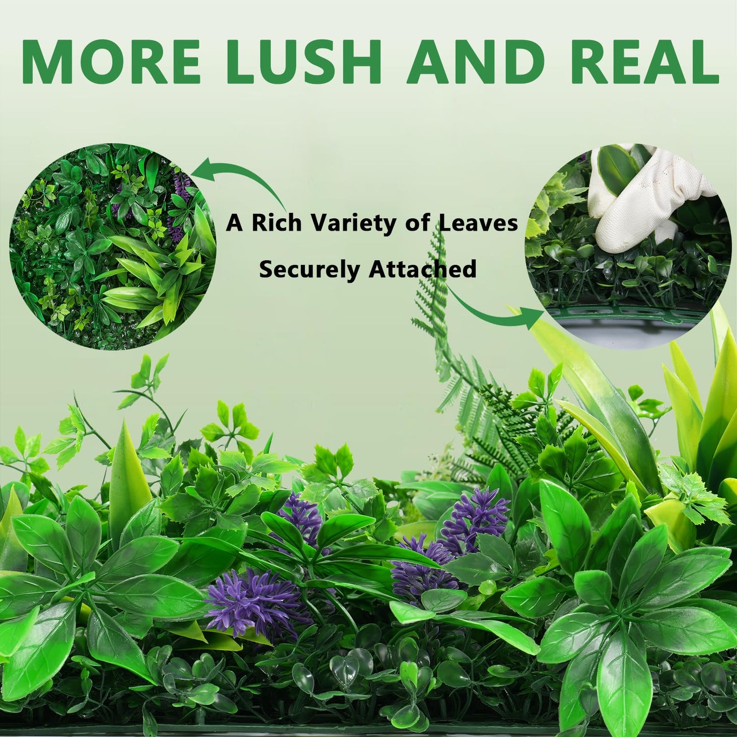 Yangrass 12pcs 20''x20'' Grass Wall Panels, Artificial Hedge Panels Greenery Wall, UV Protected Faux Grass Backdrop Privacy Fence Screen, Greenery Wall for Outdoor Indoor Garden Birthday Wedding Decor