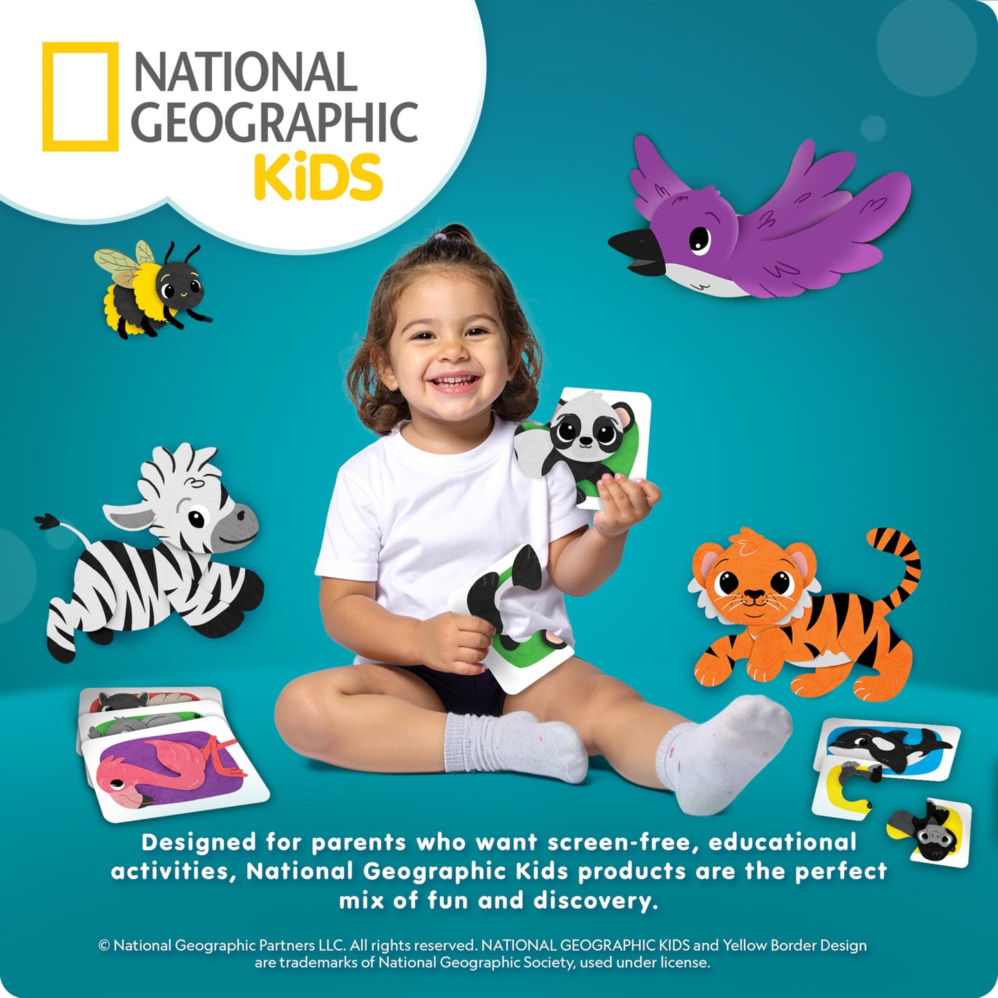 NATIONAL GEOGRAPHIC Kids Jumbo Cardboard Building Blocks – 40 Heavy-Duty Bricks in 3 Sizes, Build & Learn with Game Spinner & Activity Cards for Kids 3+, Indoor Play Construction Toy for STEM Learning