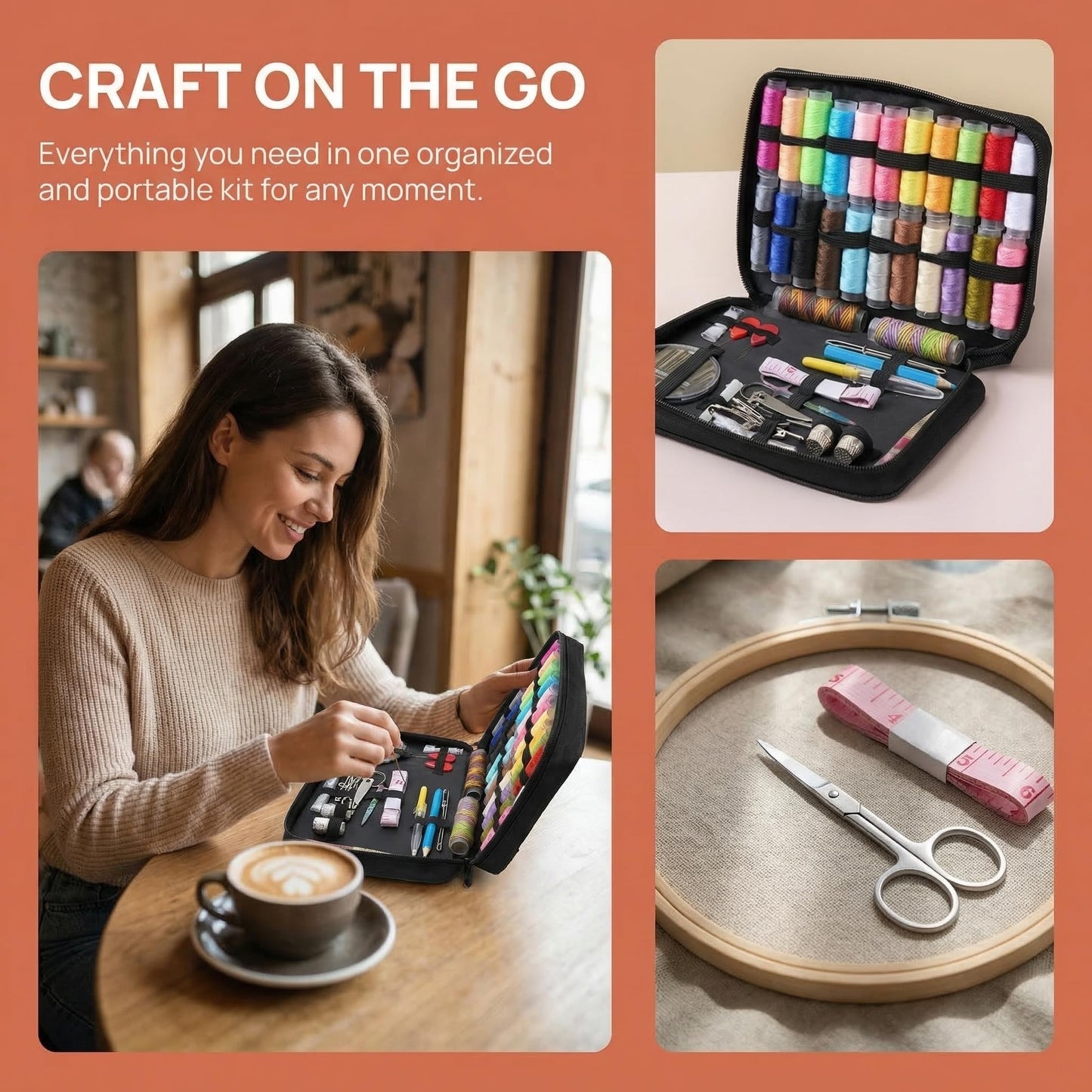 FingTip Embroidery Kit for Beginners, Embroidery Stitch Book for Adults Kids, DIY Stitch Gifts (106 Different Patterns)