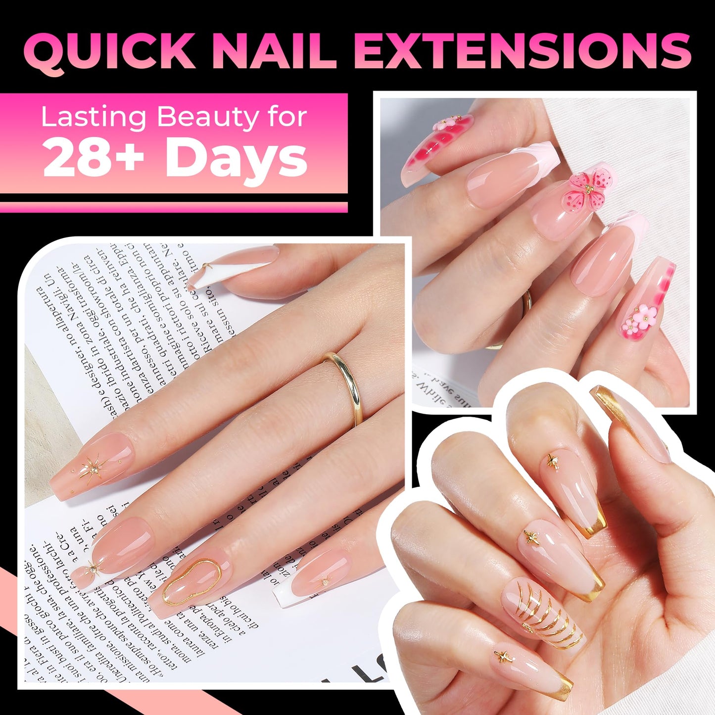 UNA GELLA Coffin Nails Tips: 360Pcs Soft Gel Nail Tips Coffin Medium Pre-Etched Half Matte Full Cover Coffin Press on Nails Clear Acrylic False Nails for Nail Extensions Home DIY Salon 15 Sizes