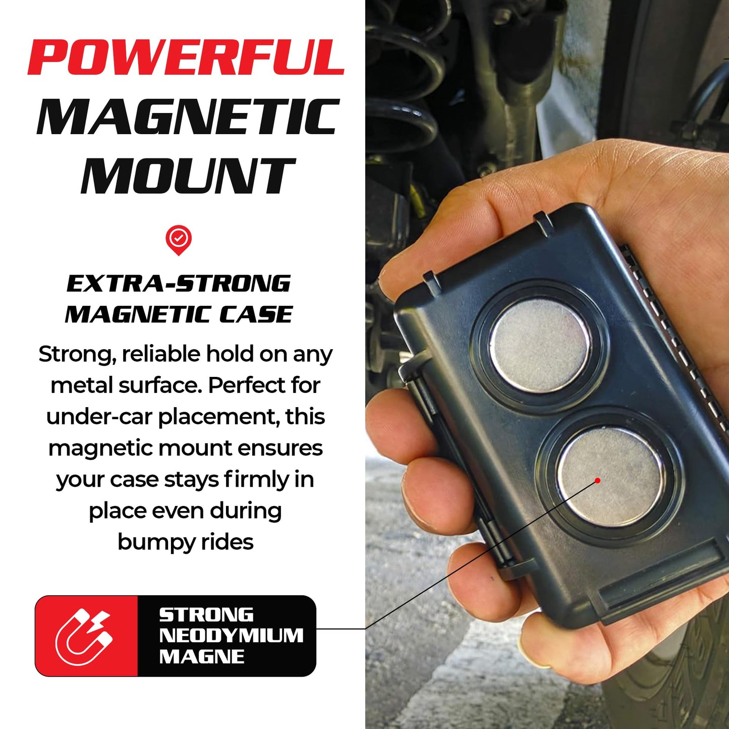 Spy Spot Magnetic Mount Weatherproof Case for GPS Trackers - Stash Lock Box for Items, Key Holder Under Vehicles - Fits GL200, GL 300, GL300W, GL300MA