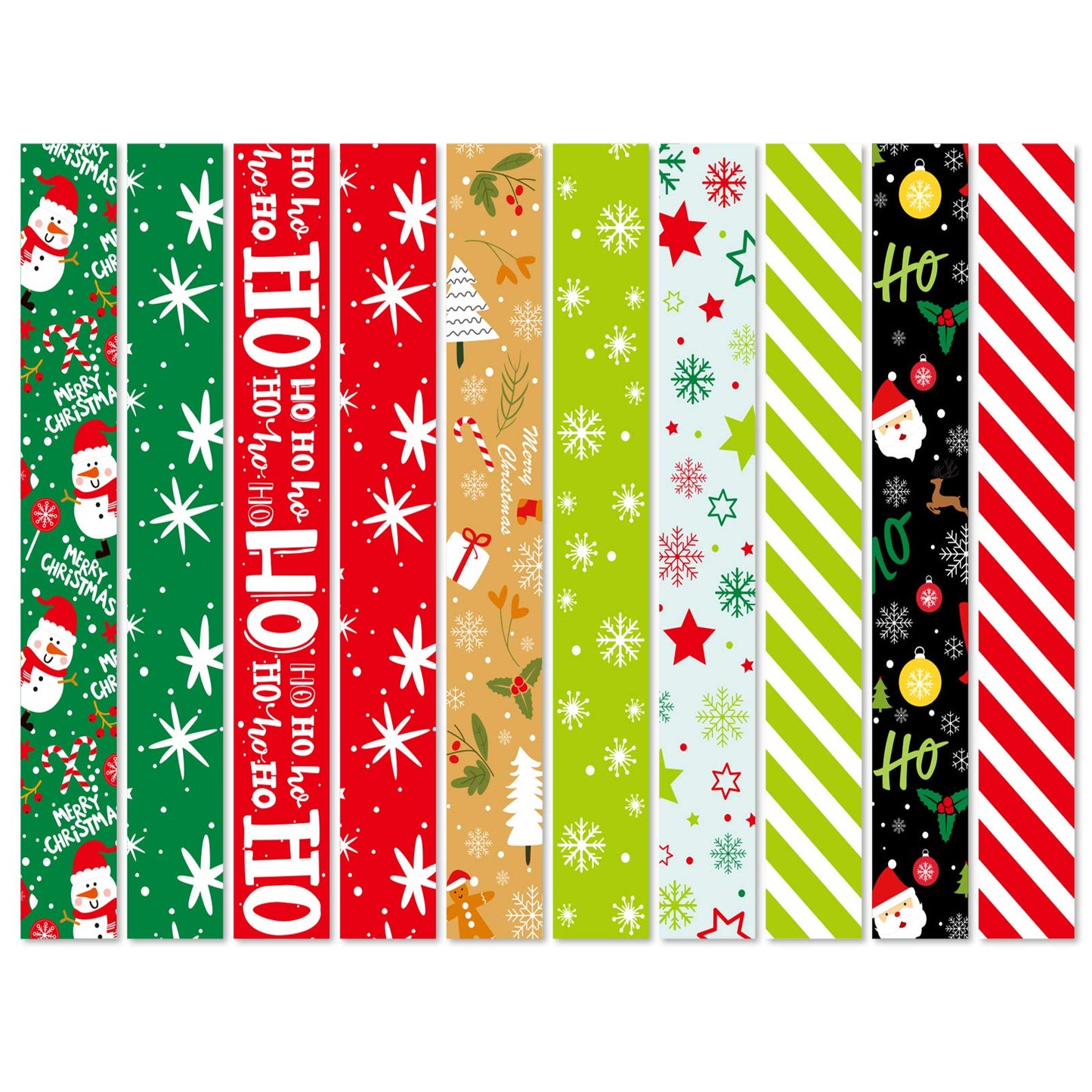 ASTARON 600pcs Christmas Paper Chains Festive Printed Creative Paper Decorations