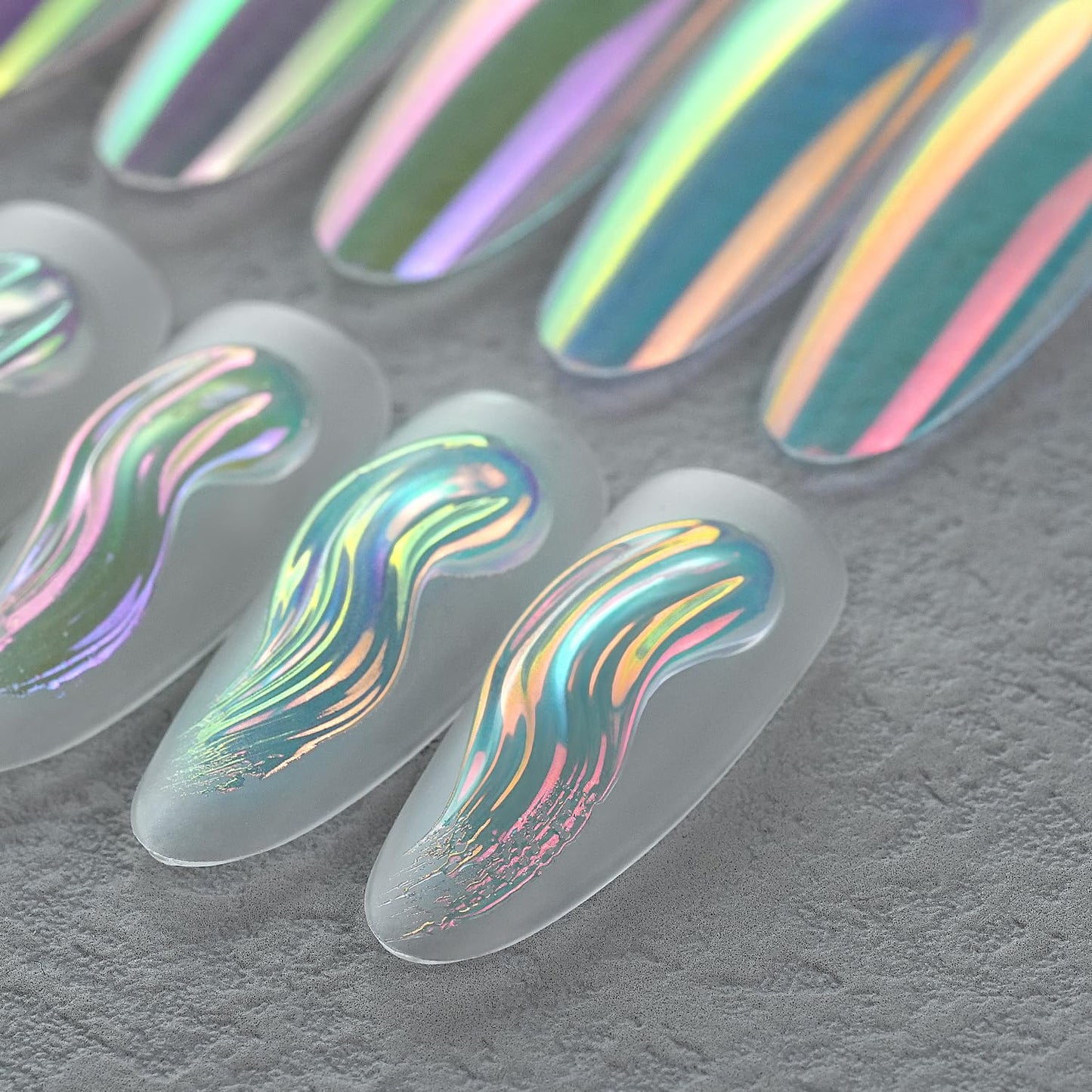 Yokefellow GleamTap Cushion Aurora Chrome Nail Powder -Mermaid Aurora Effect,Nail Art Glitter Decoration for Home DIY Salon Manicure (GTKIT-01)
