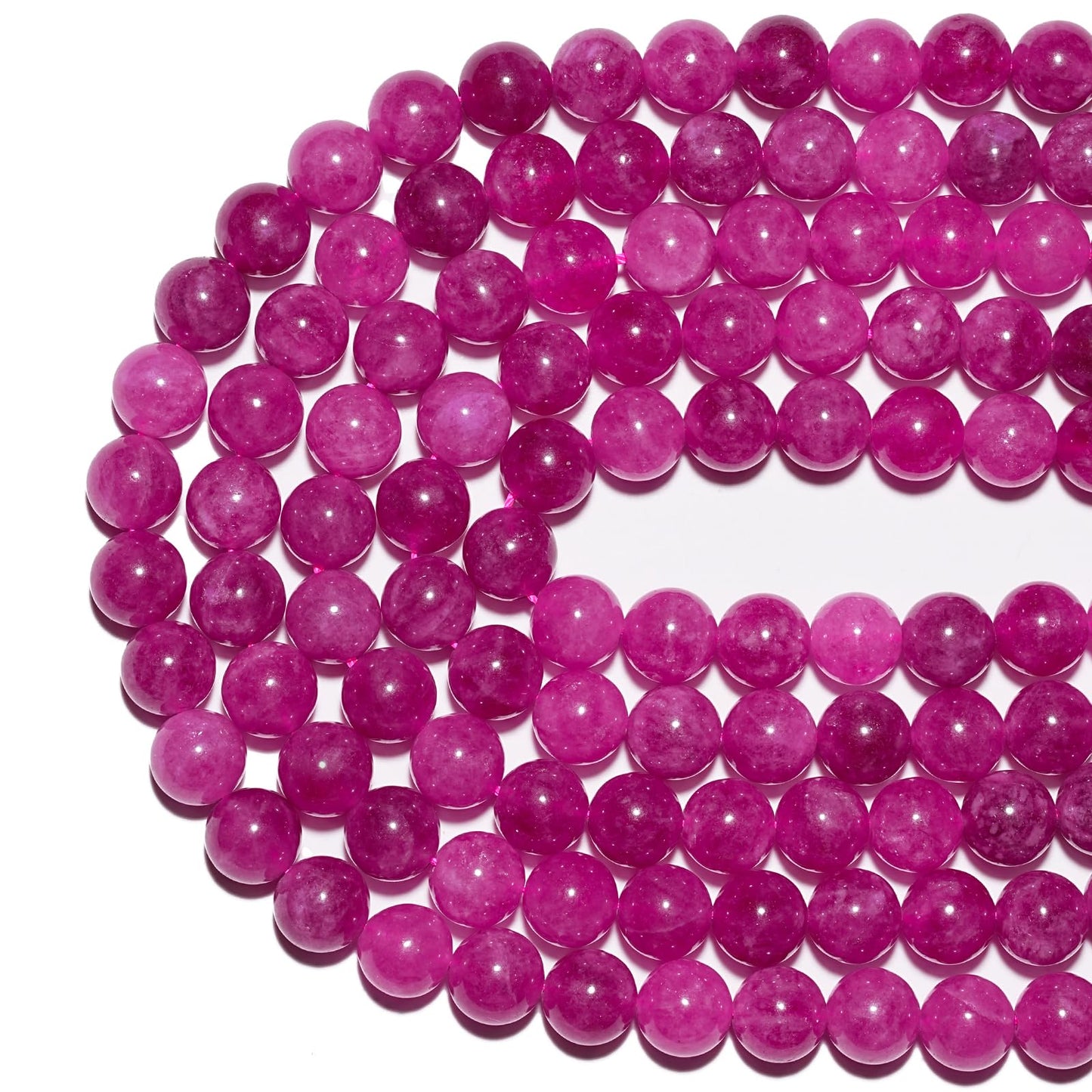 8mm Natural Pink Tourmaline Gemstone Beads Polished Round Smooth Stone Beads for Bracelets Jewelry Making 15inch Loose Beads