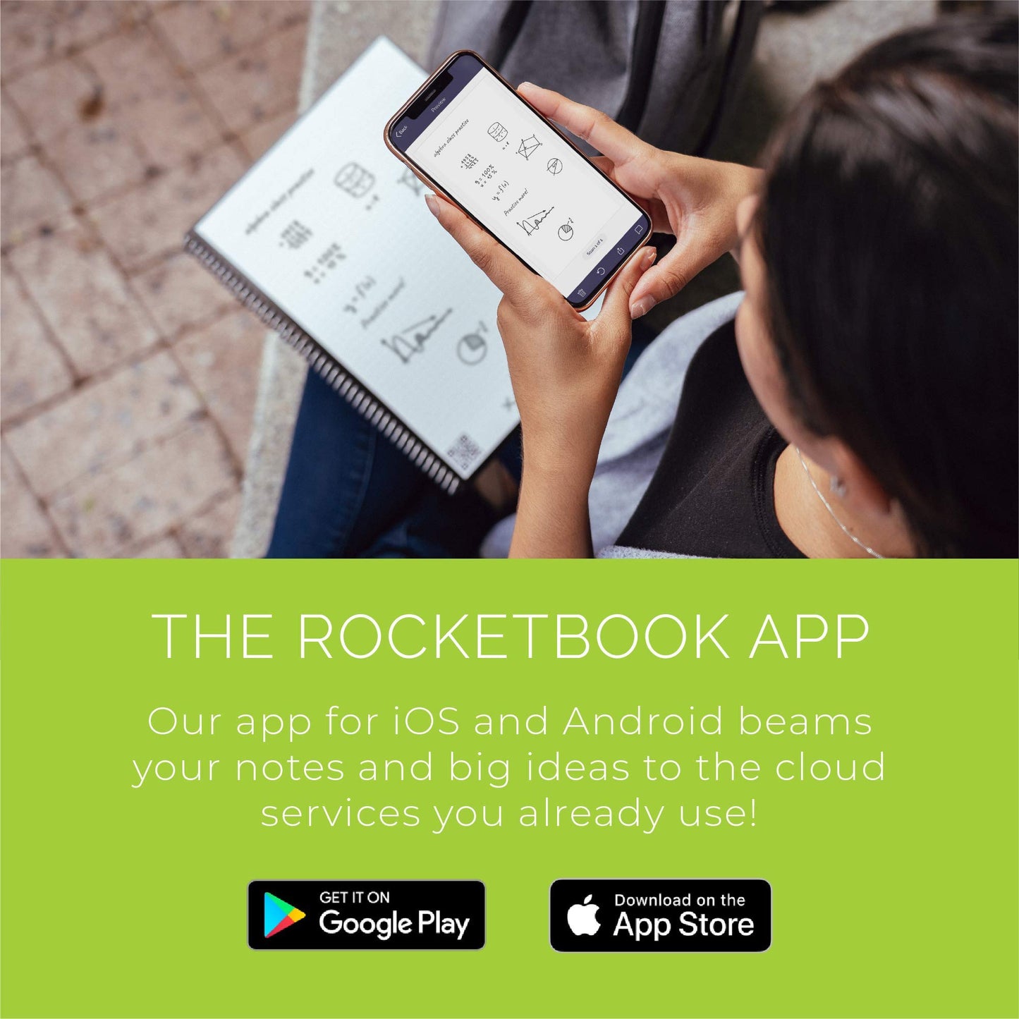 Rocketbook Matrix Smart Reusable Graph Paper Notebook, Digitally Connected, Isometric Notebook, Letter Size 8.5x11, Black