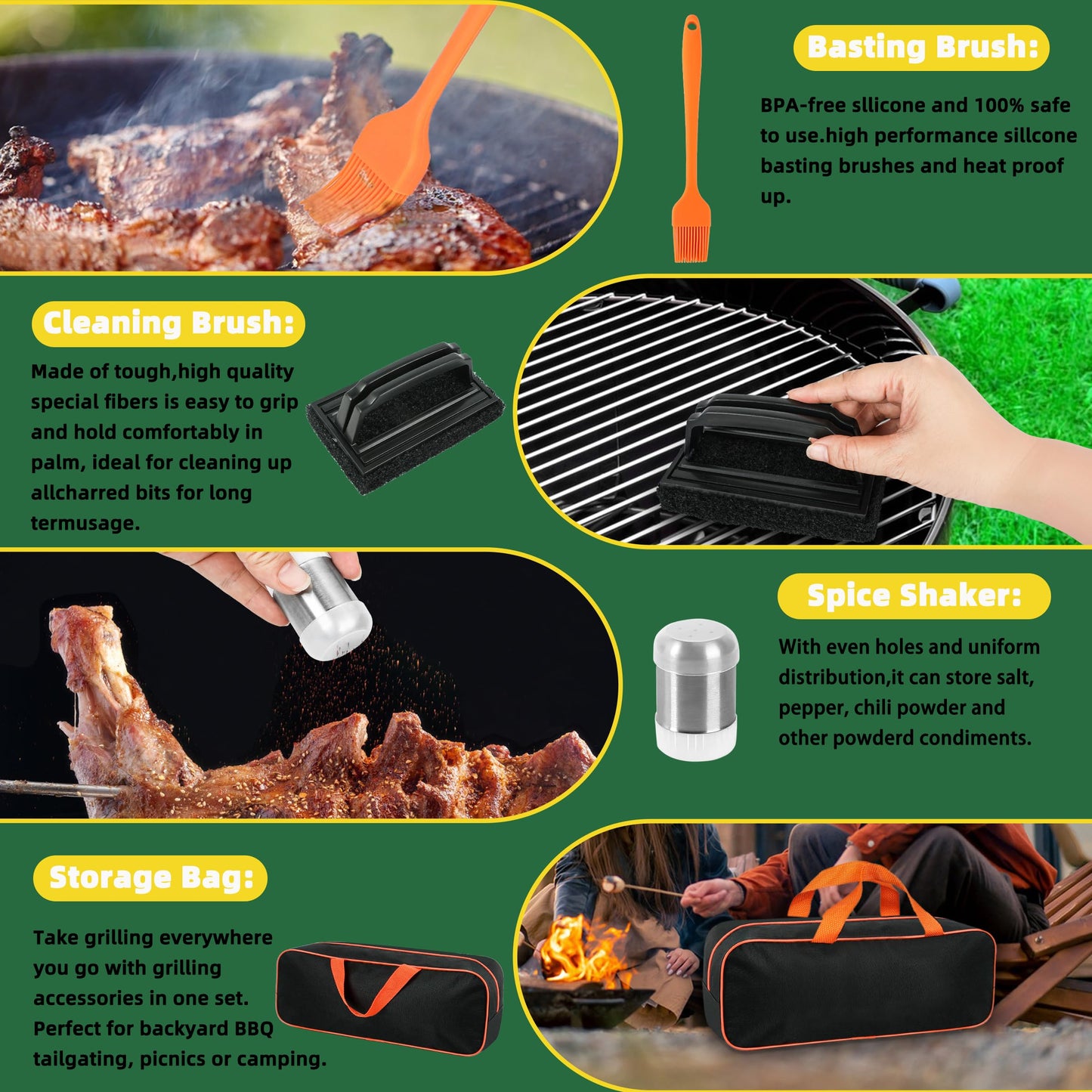 30PCS Griddle Accessories Kit, Flat Top Grill Accessories Set for Blackstone and Camp Chef, Grill Spatula Set with Melting Dome, Burger Press, Gifts for Men, Christmas Stocking Stuffers for Adults Men