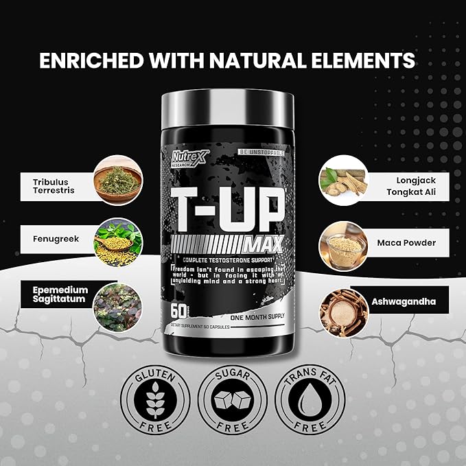 Nutrex Research T-UP – Advanced Performance & Recovery Support – 60 Capsules