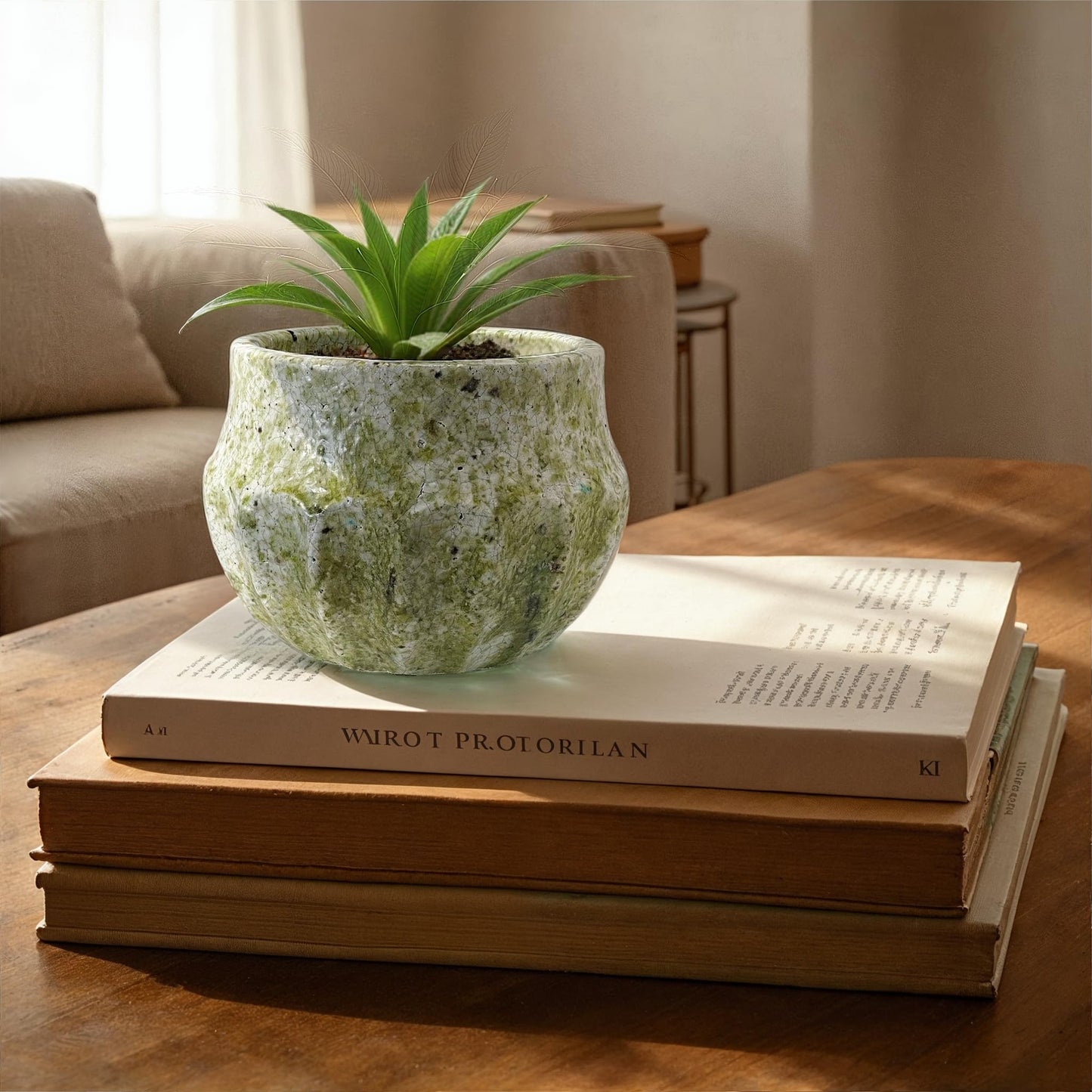 Creative Co-Op Medium Terra-Cotta Planter with Crackle Glaze and Terrazzo Finish, Multicolor
