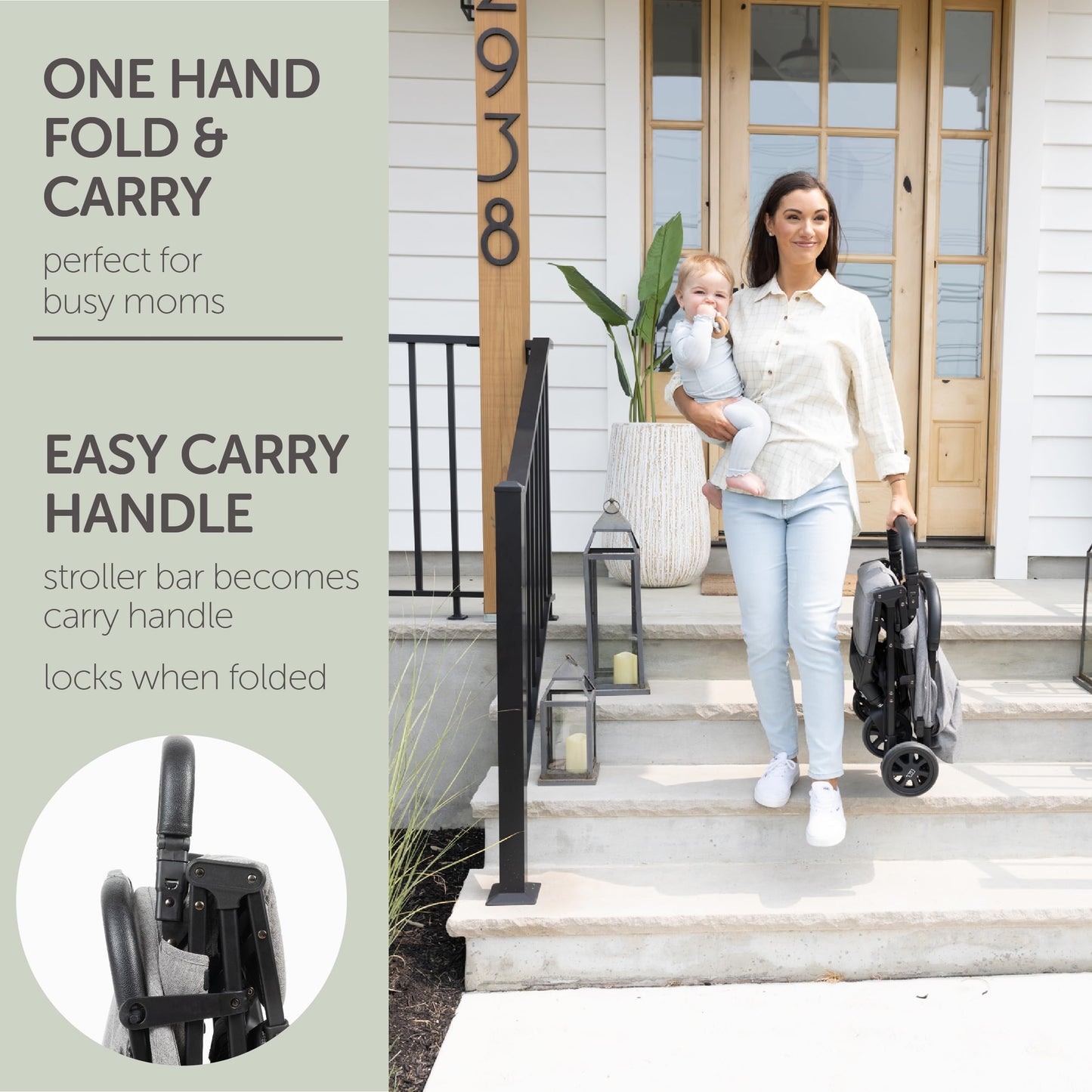 Lightweight Travel Stroller for Baby & Toddlers - Easy Fold & Compact Stroller with Canopy, Storage Basket, Multi-Position Recline & Convenient One-Hand Fold (Grey)