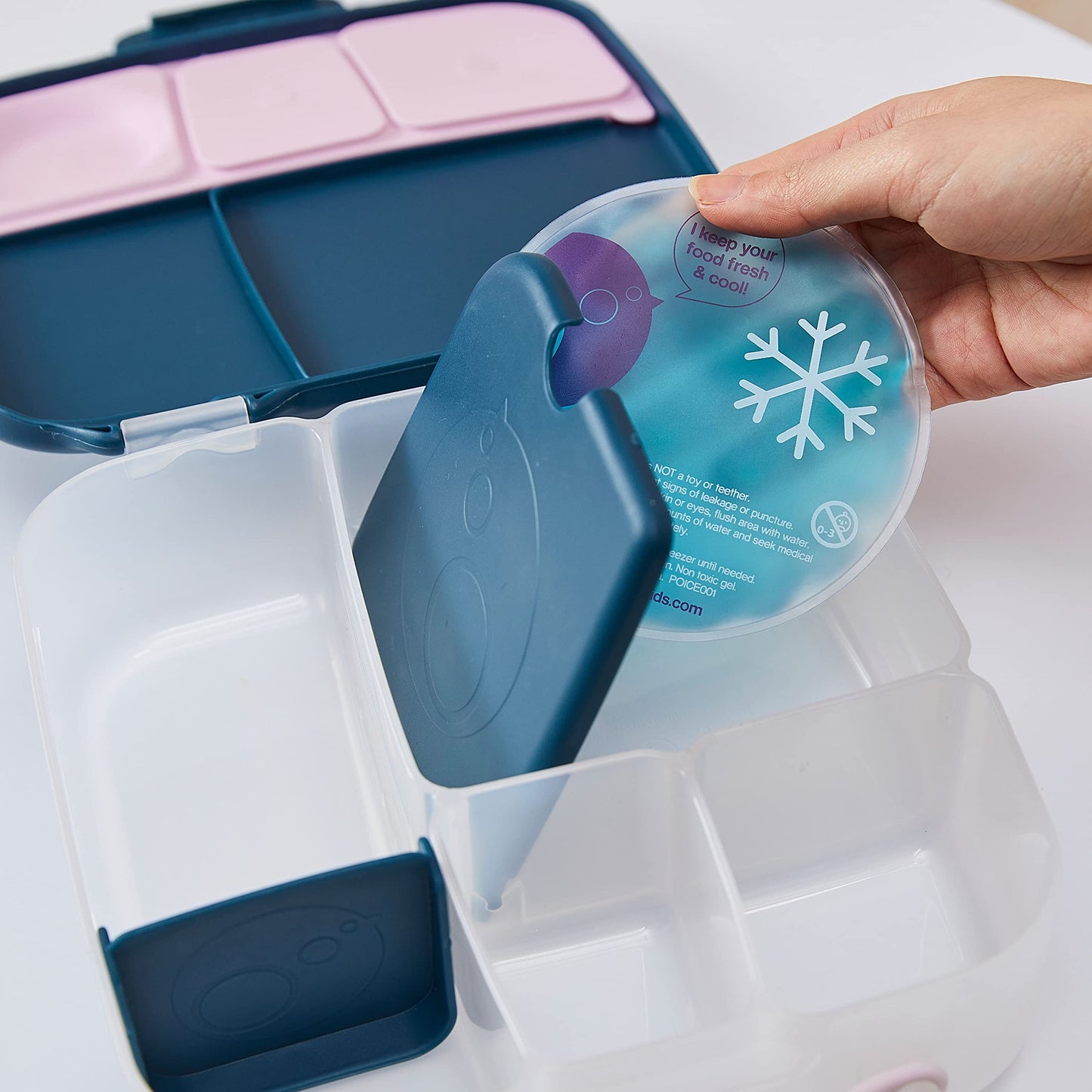 b.box Gel Cooler Twin Pack | Fits in b.box Lunchbox | Reusable Gel Ice Pack for Bento Lunch Containers and Lunchbags | Great for Soothing Boo Boos