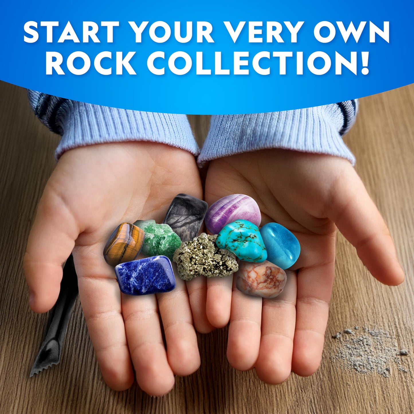 National Geographic Gigantic Gemstone Dig Kit – Excavate 50 Real Gems from a Giant Dig Brick, Gem Mining Kit for Kids, STEM Rock Collection Activity, Includes Tools & Learning Guide