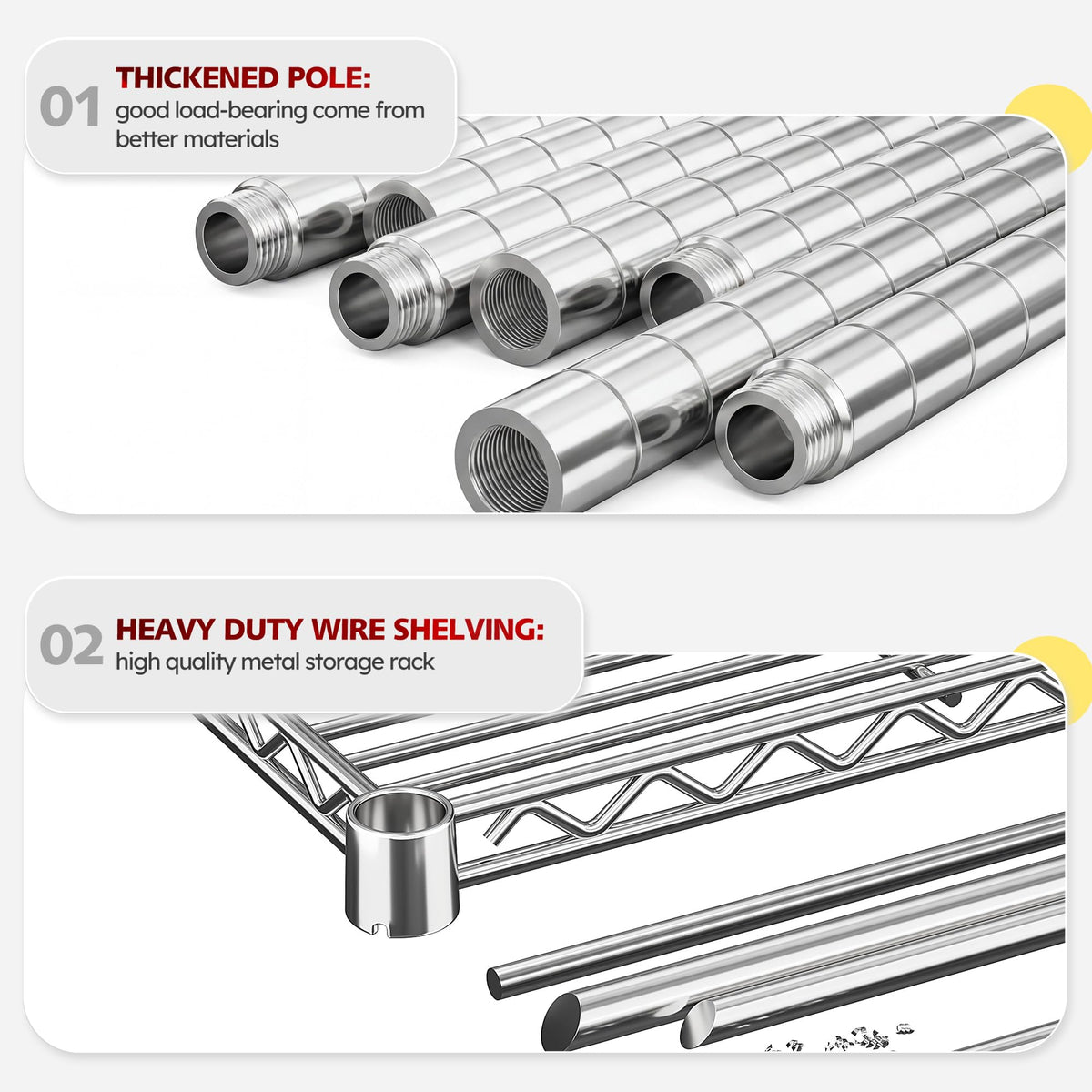 4 Tier Heavy Duty Shelving with Wheels