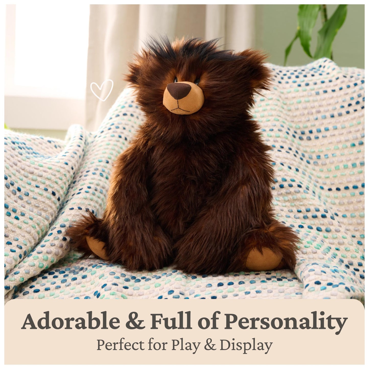 GUND BOE Classic Teddy Bear, Premium Bear Stuffed Animal, Plush Toy for Ages 0 and Up, Brown, 12”