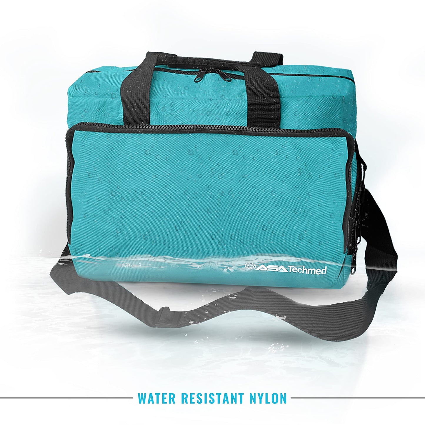ASA TECHMED Nurse Bag for Medical Equipment, Nurse Accessories Bag Ideal for Doctors, Nurses, Home Health Aids, Medical Students (Teal)