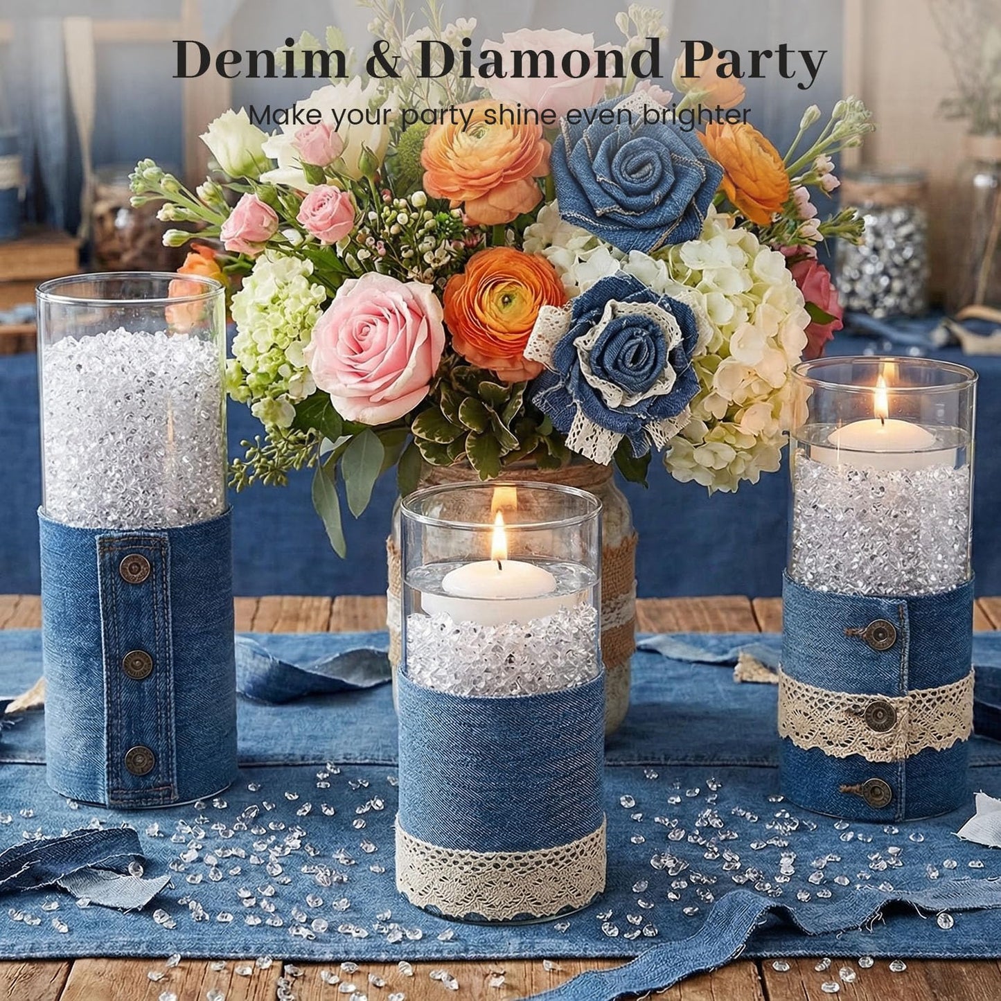 FUTUREPLUSX 10000PCS Fake Diamonds, 4.5mm Mini Clear Diamonds Decoration Acrylic Crystal Vase Fillers Table Scatter Confetti Gems for Wedding Bridal Shower Birthdays Graduation Party Home Decor